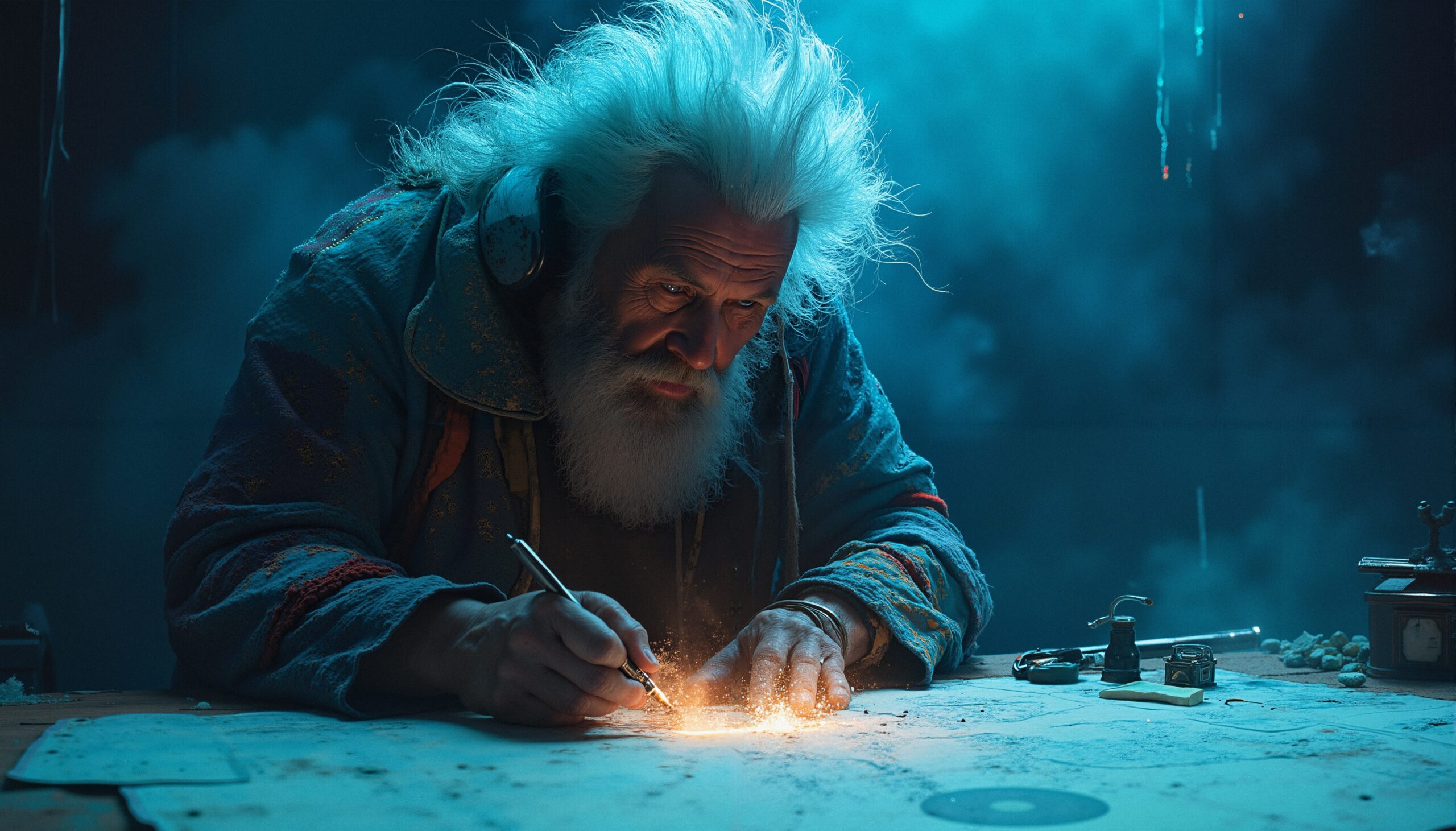 Mystical Mapmaker in Workshop