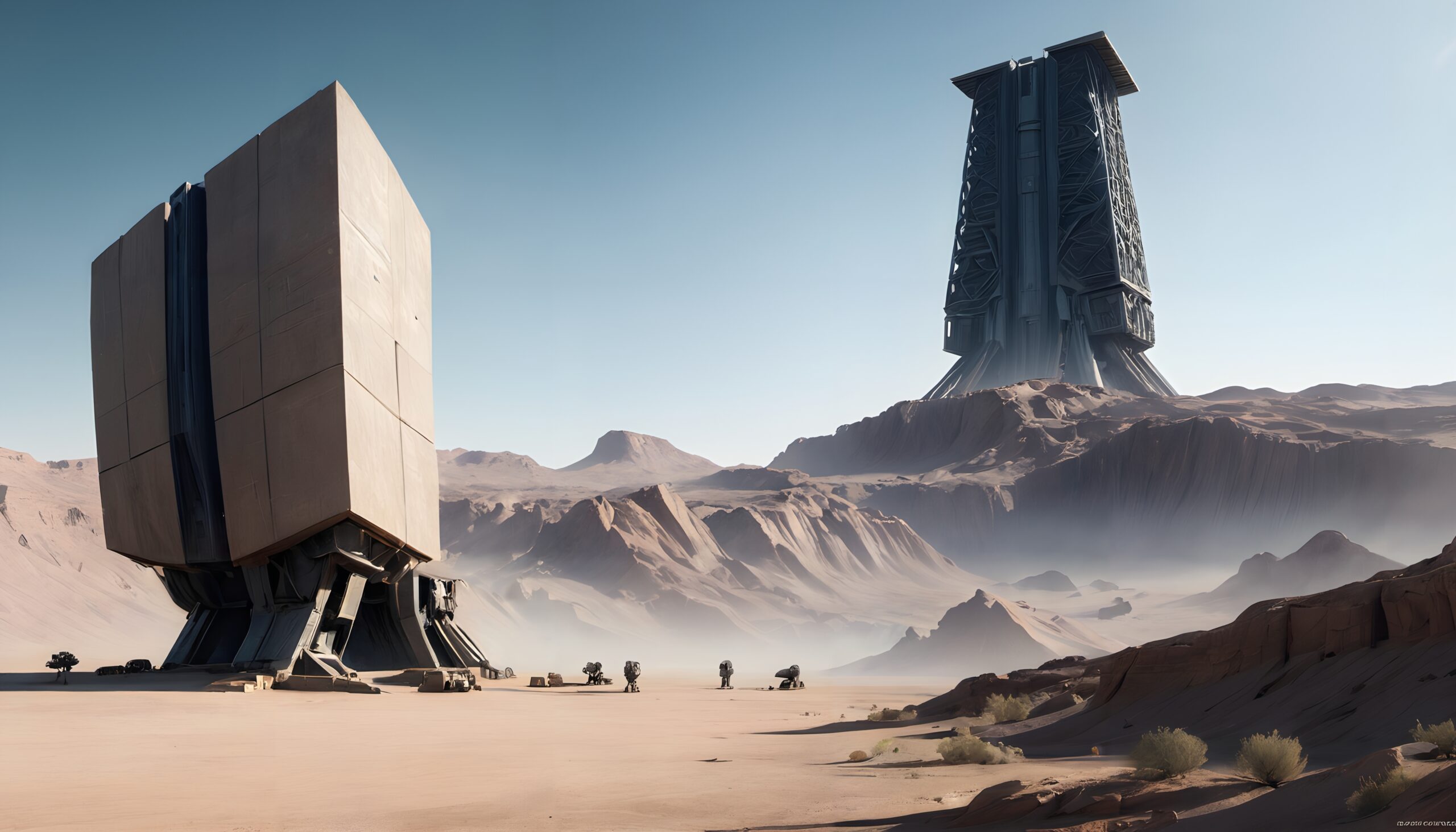 Futuristic Towers in Desert