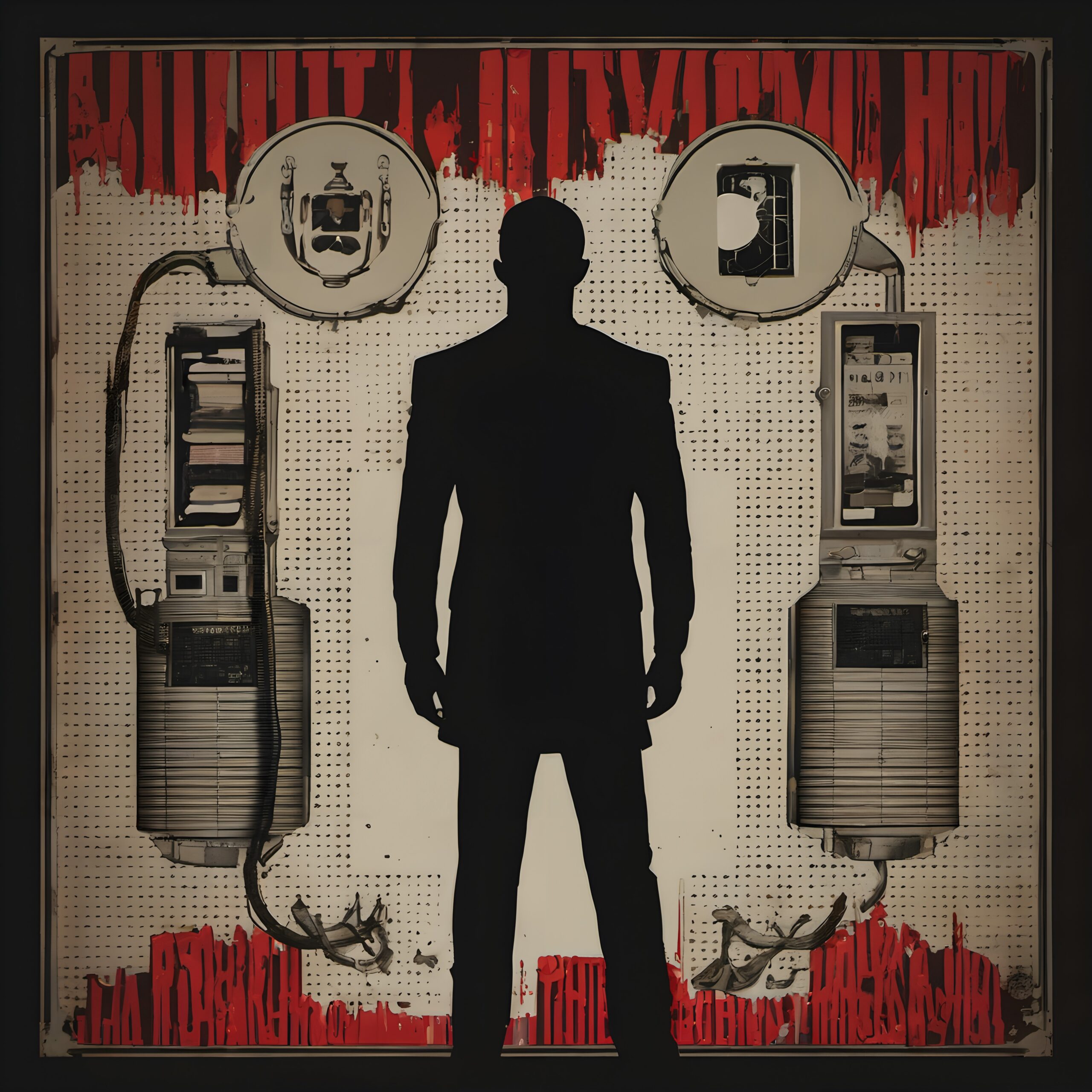 Mysterious Figure with Machines