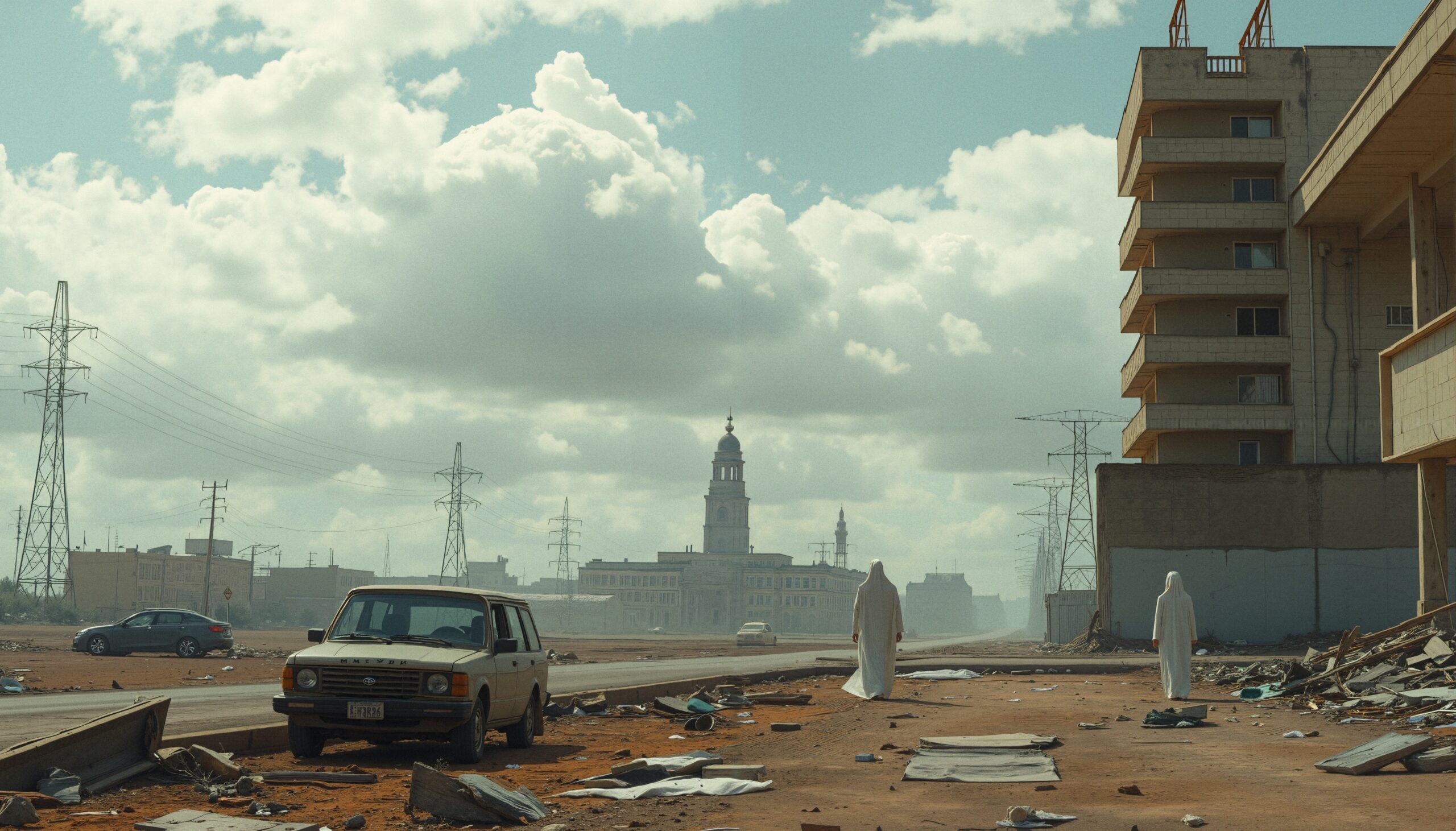 Urban Decay under Cloudy Sky