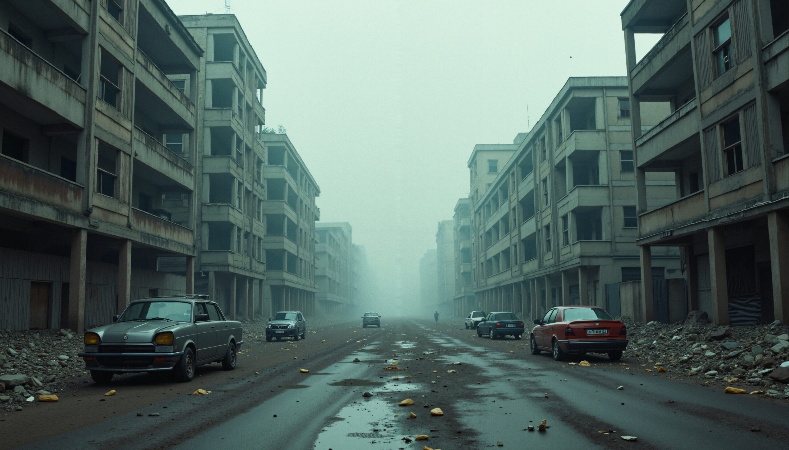 Desolate Urban Abandoned Street Scene