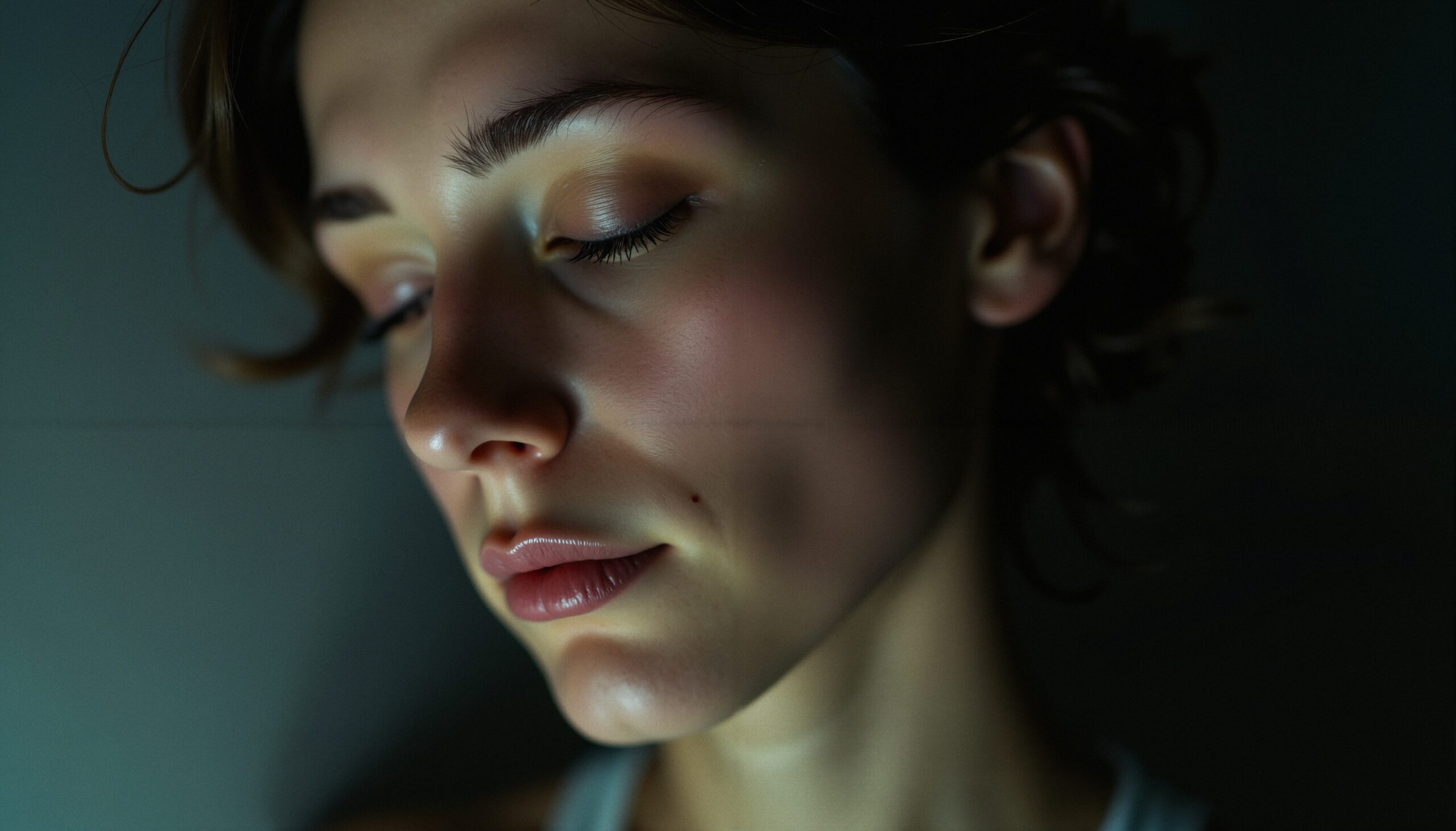 Serene Contemplation in Soft Light