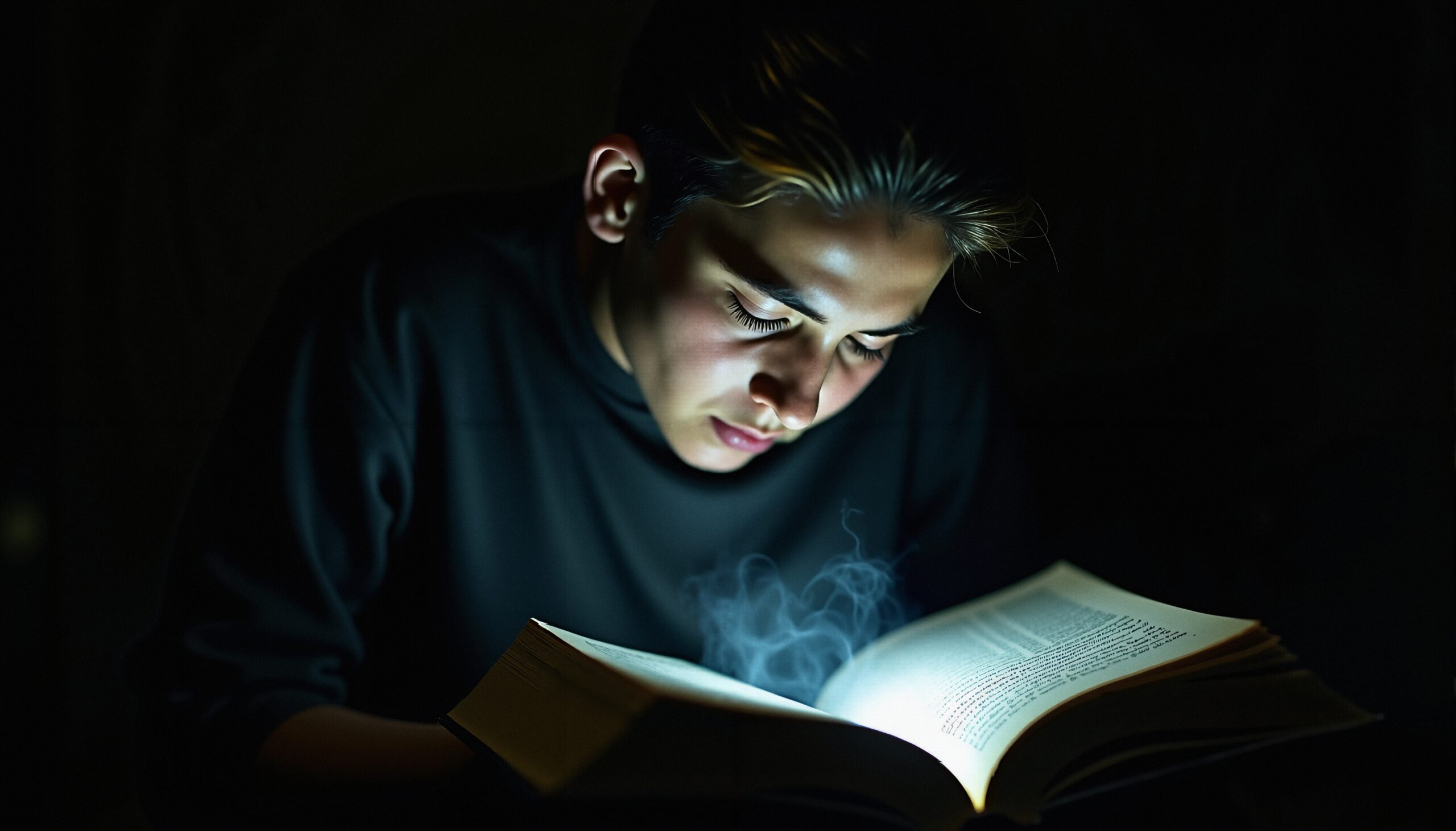 Enlightened Glow from Open Book