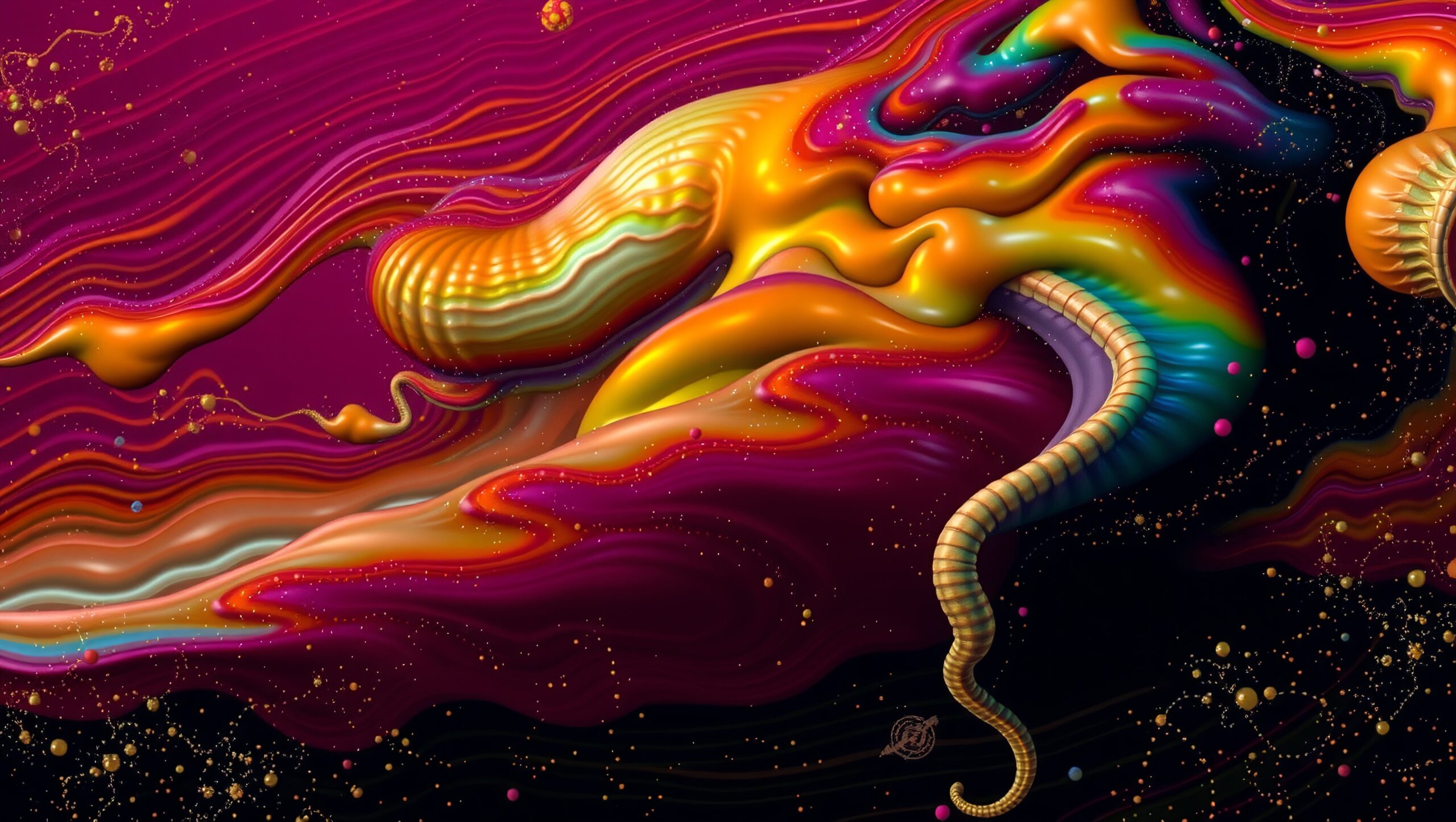 Vibrant Abstract Cosmic Swirls