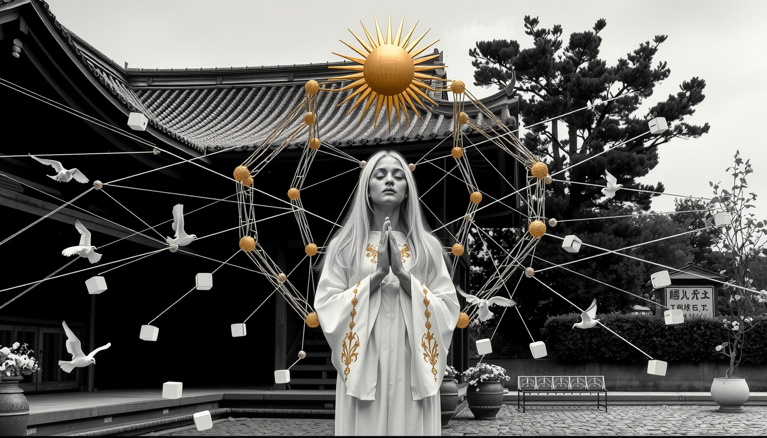 Mystical Prayer Amidst Geometric Harmony