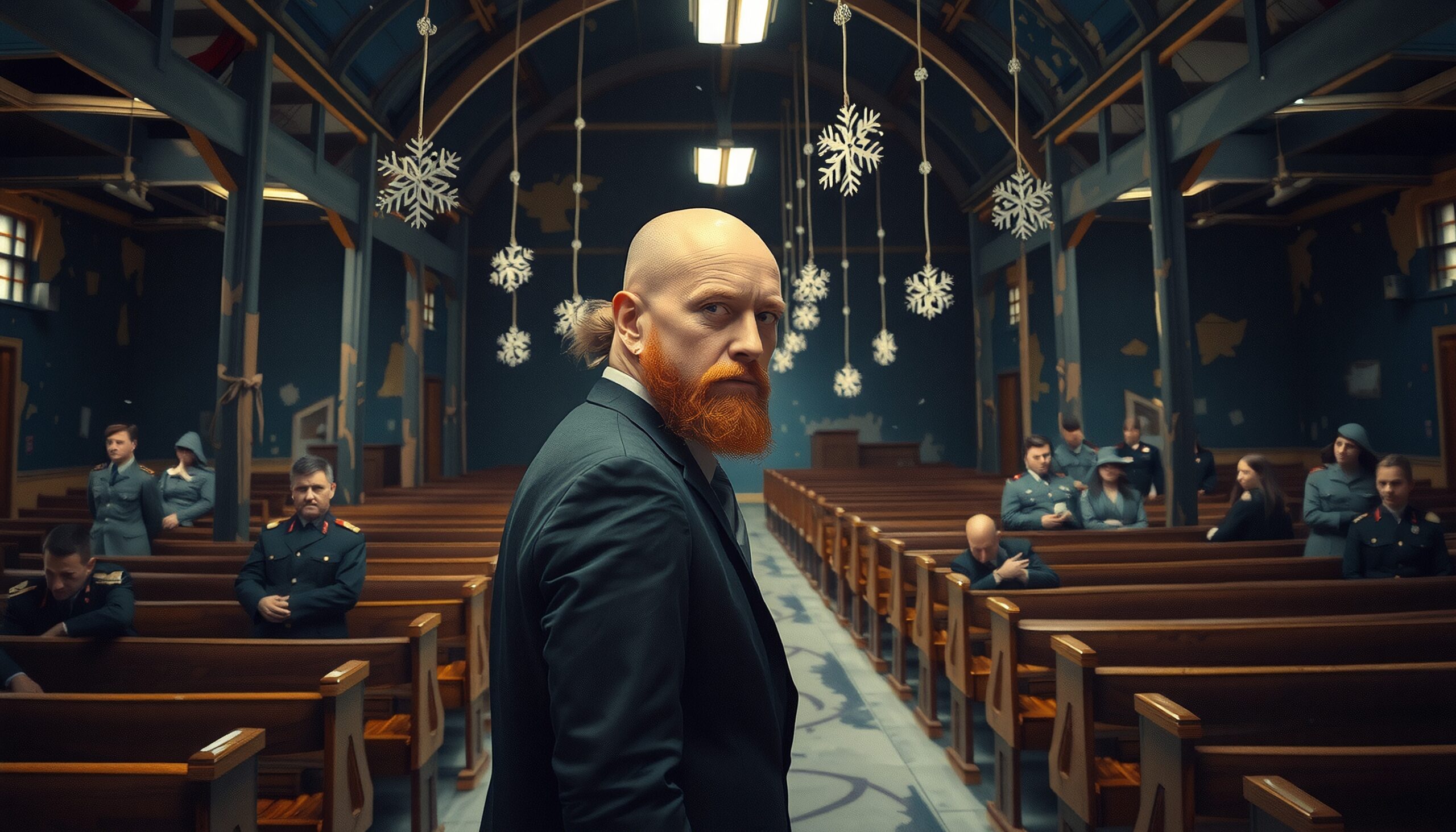 Man with Red Beard in Church