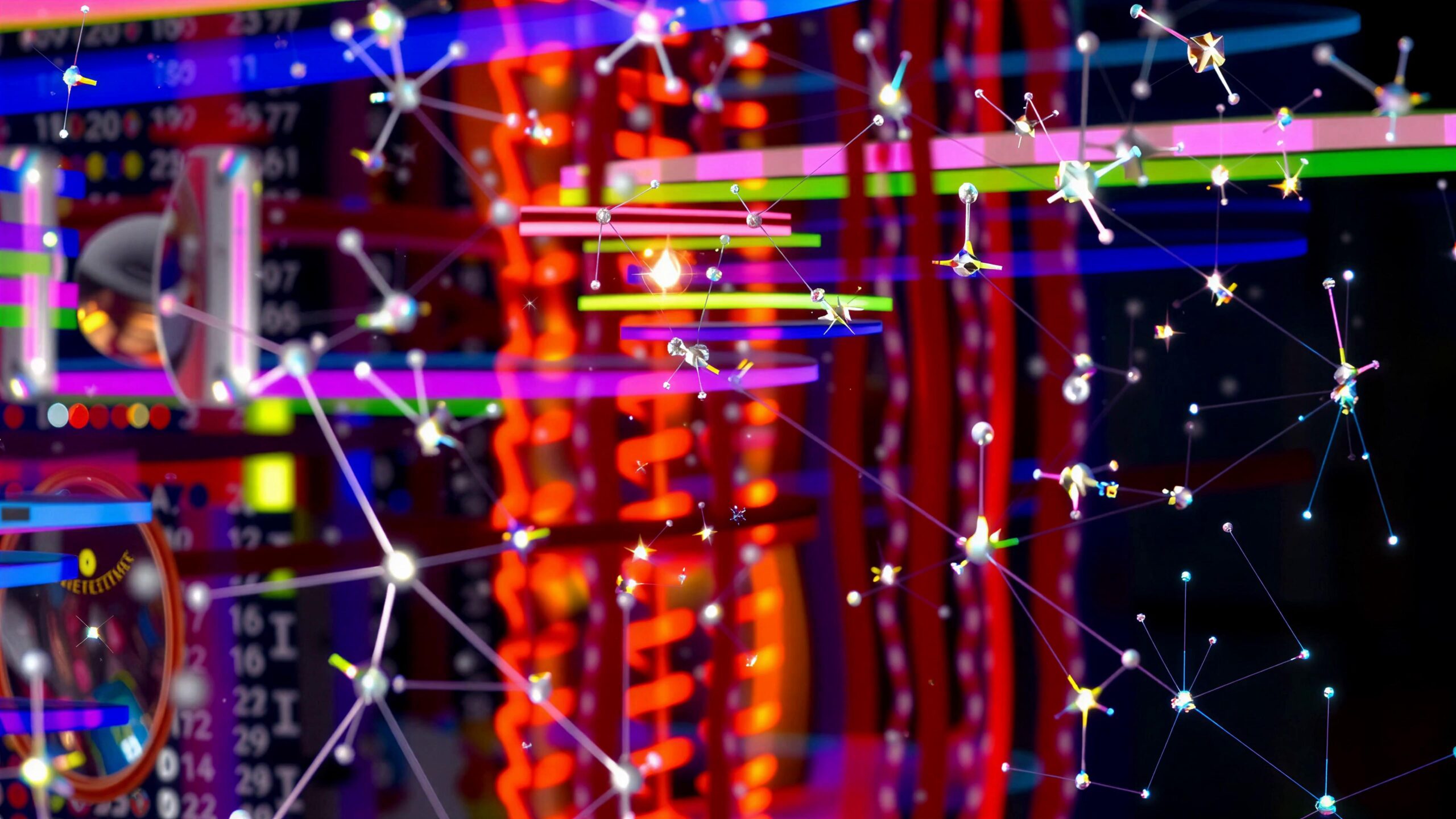 Digital Cosmos Neon Networks 4K Video