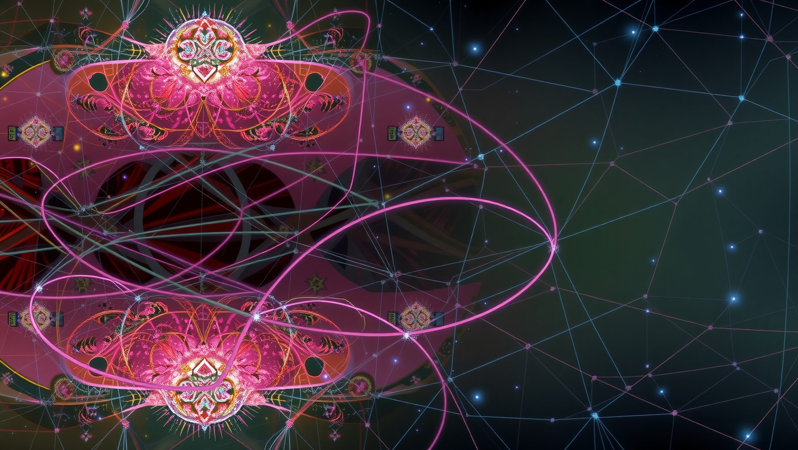 Cosmic Pink Fractal Network