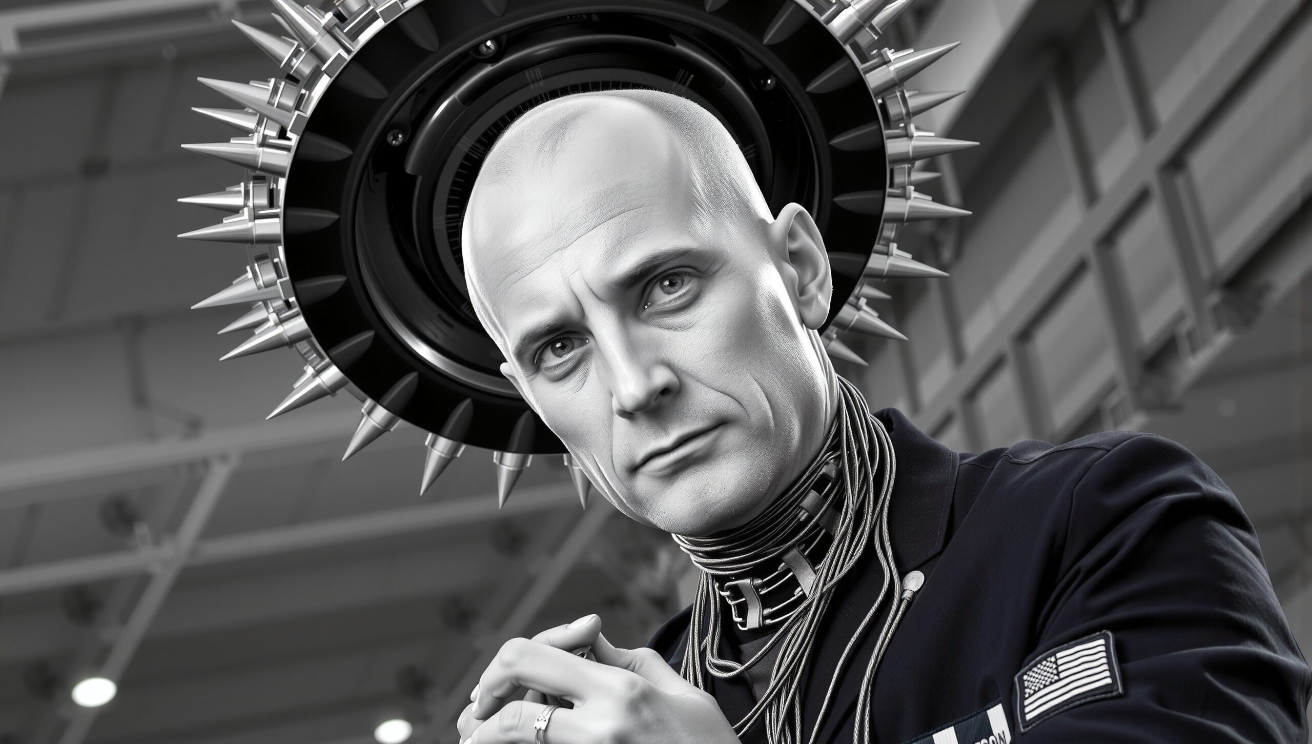 Cybernetic Person with Spiked Halo