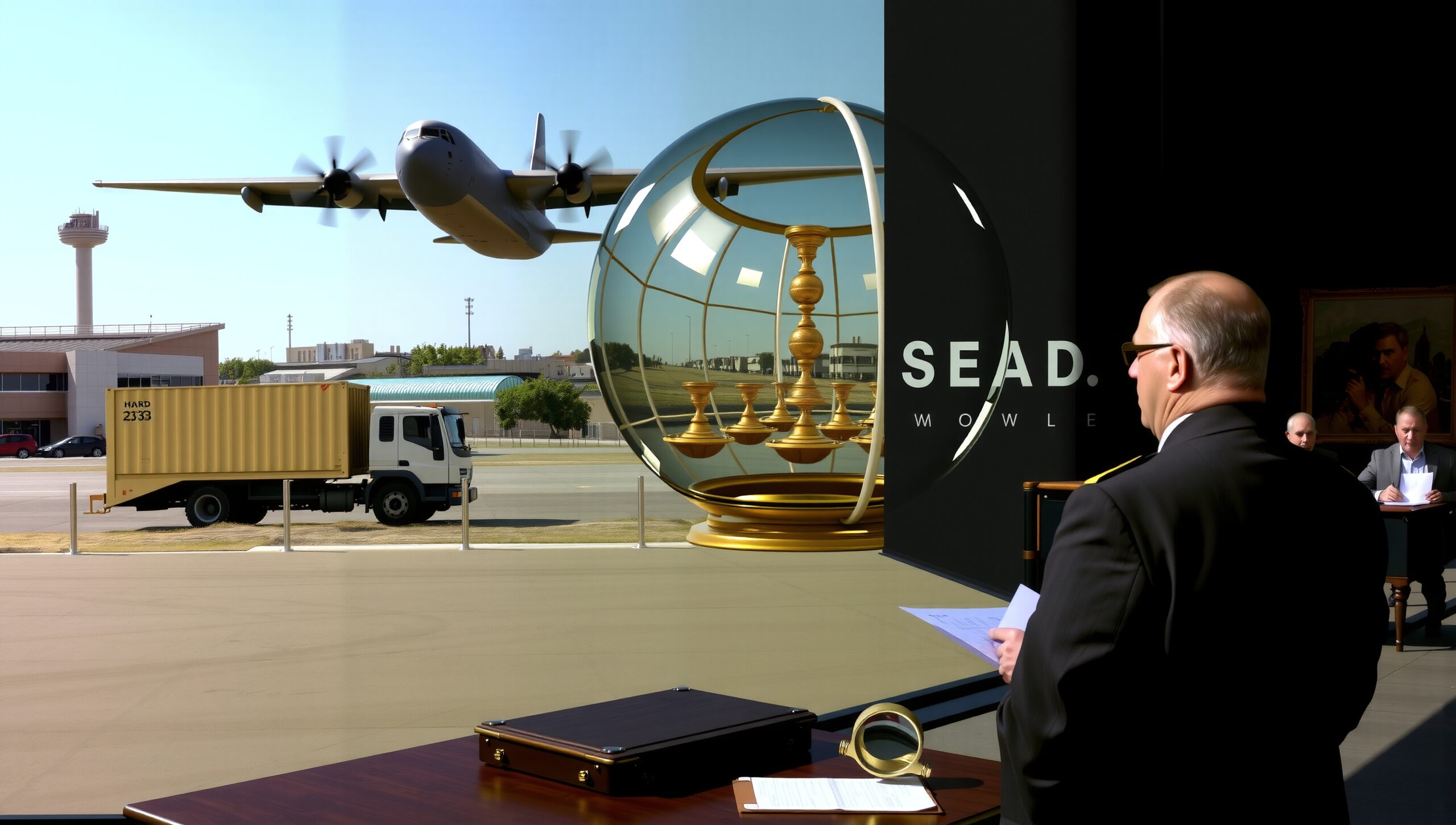 Professional landscape with aviation elements