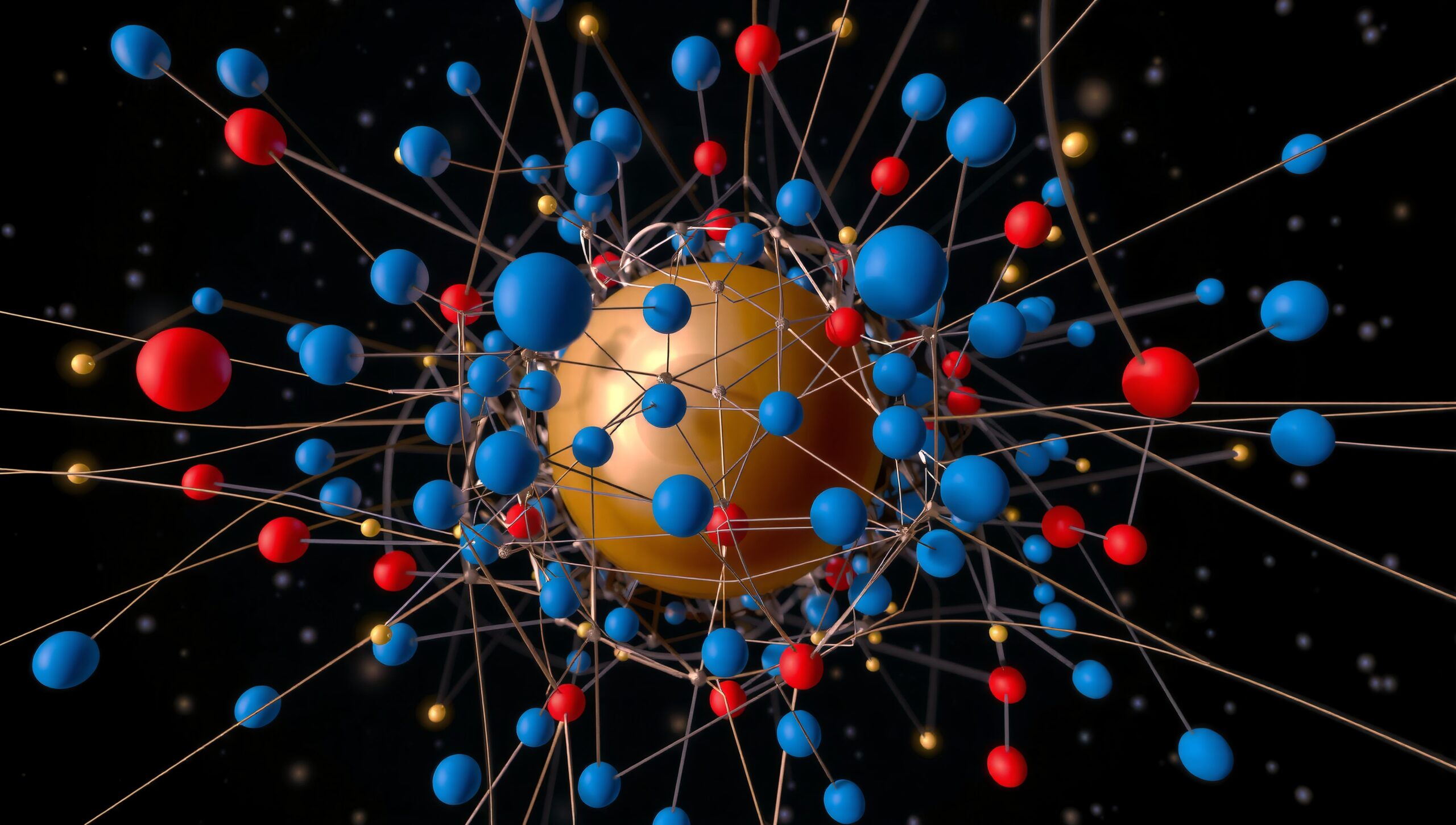 Complex Network of Interconnected Spheres