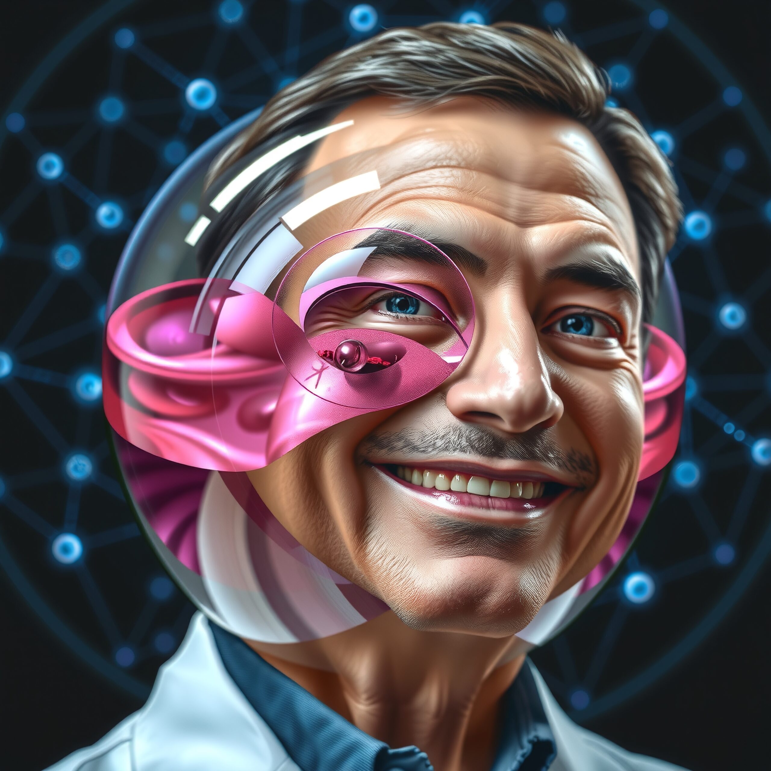 Futuristic Human-Tech Symbiosis