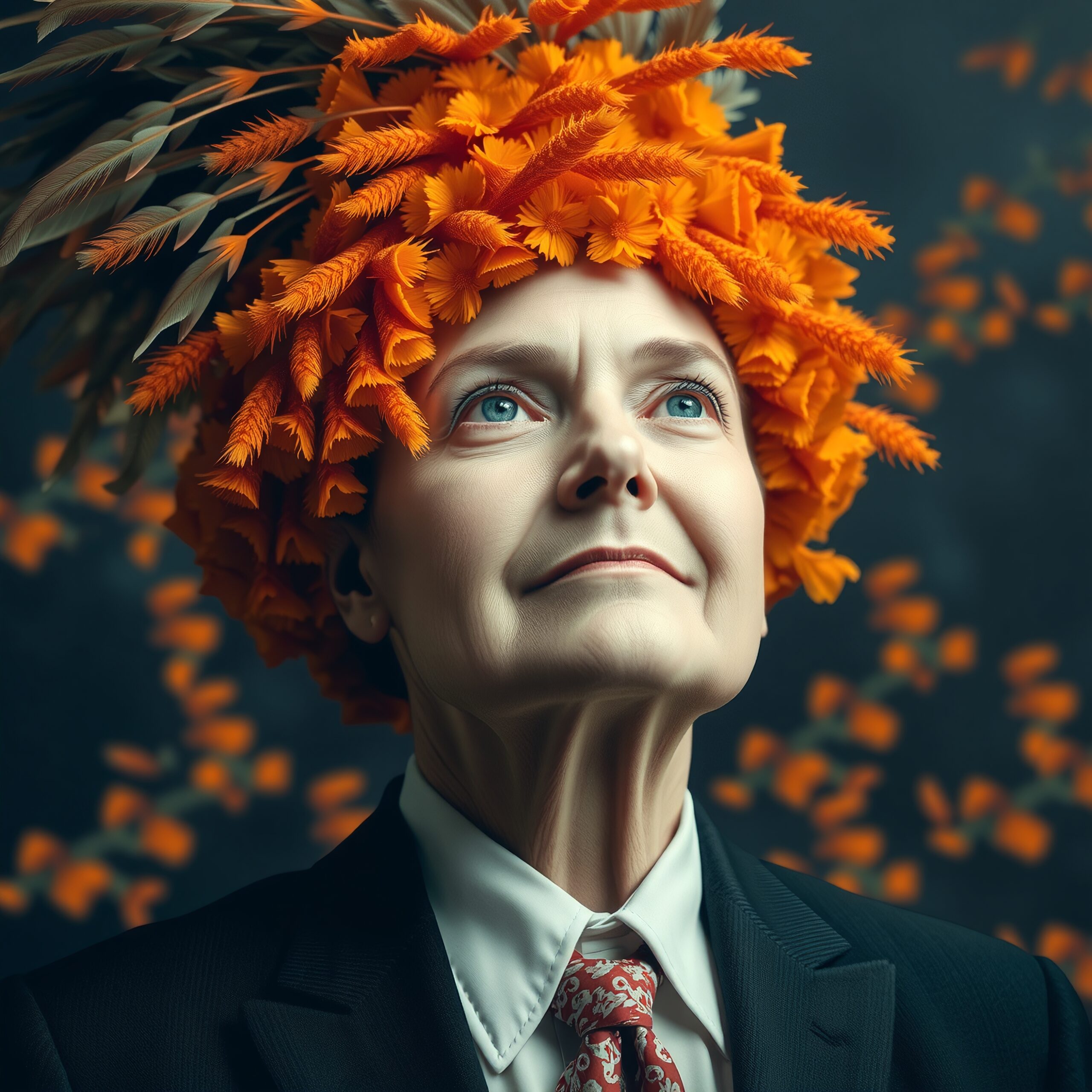 Nature’s Floral Headpiece Artwork