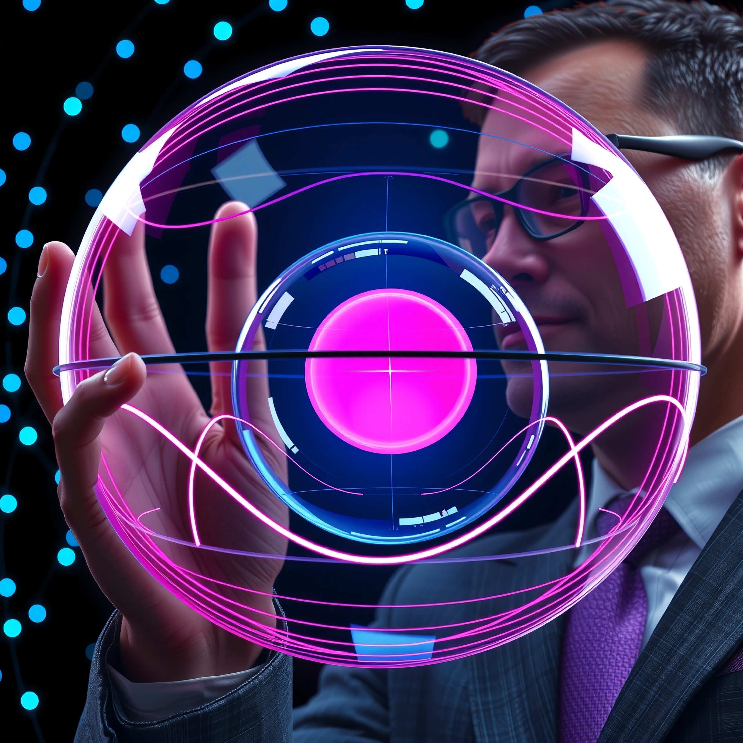 Futuristic Technology Interface Interaction