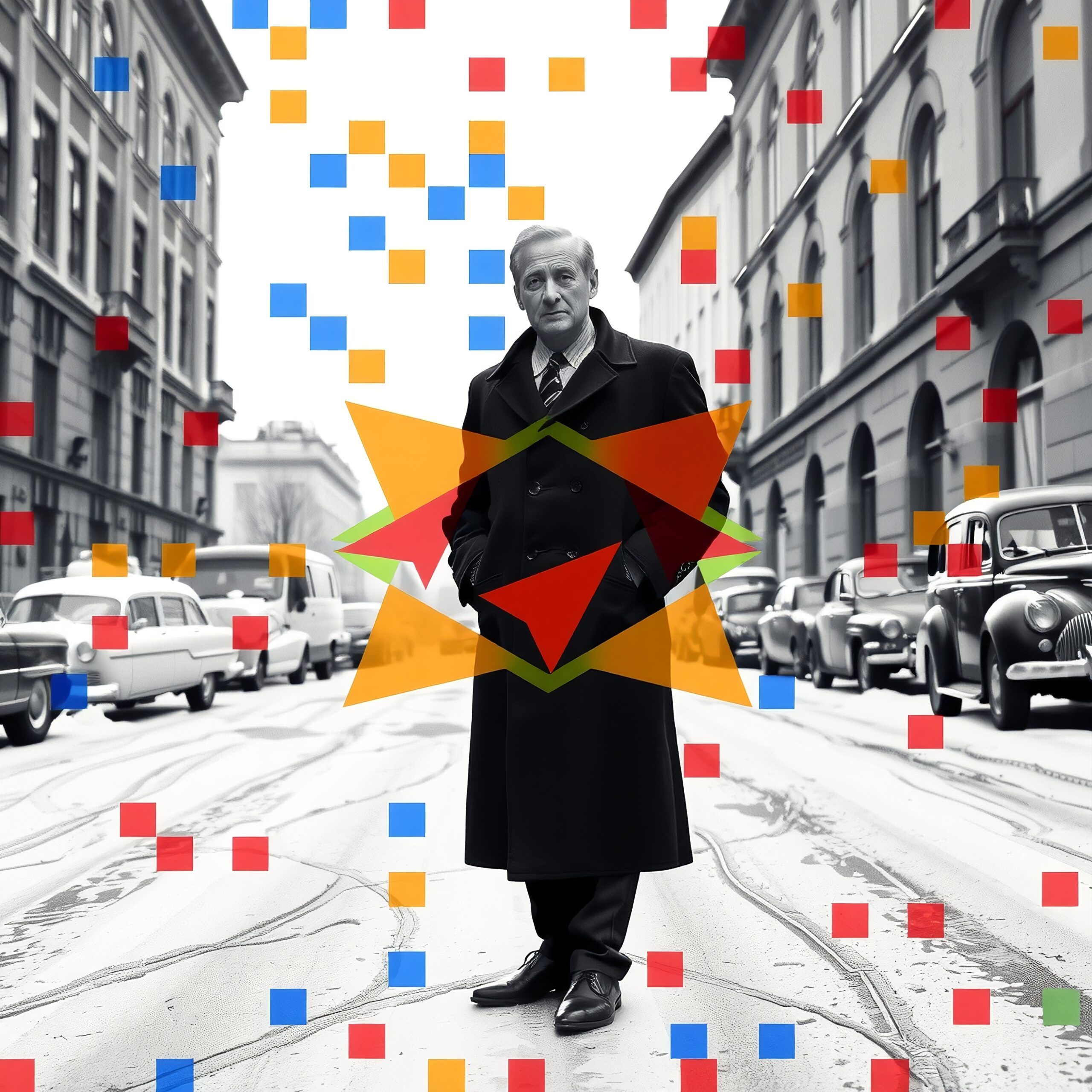 Retro cityscape with modern twist