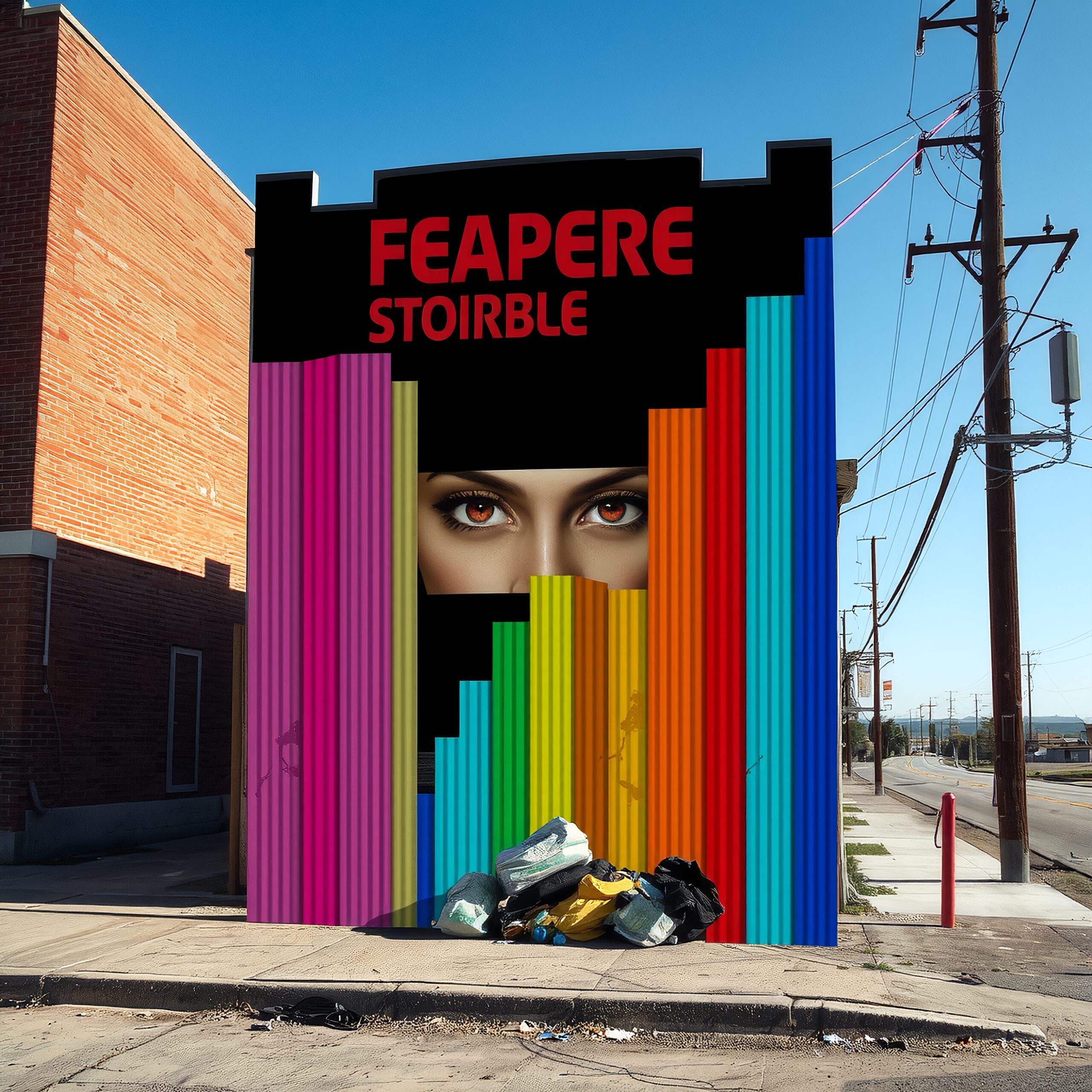 Colorful Mural on Urban Building