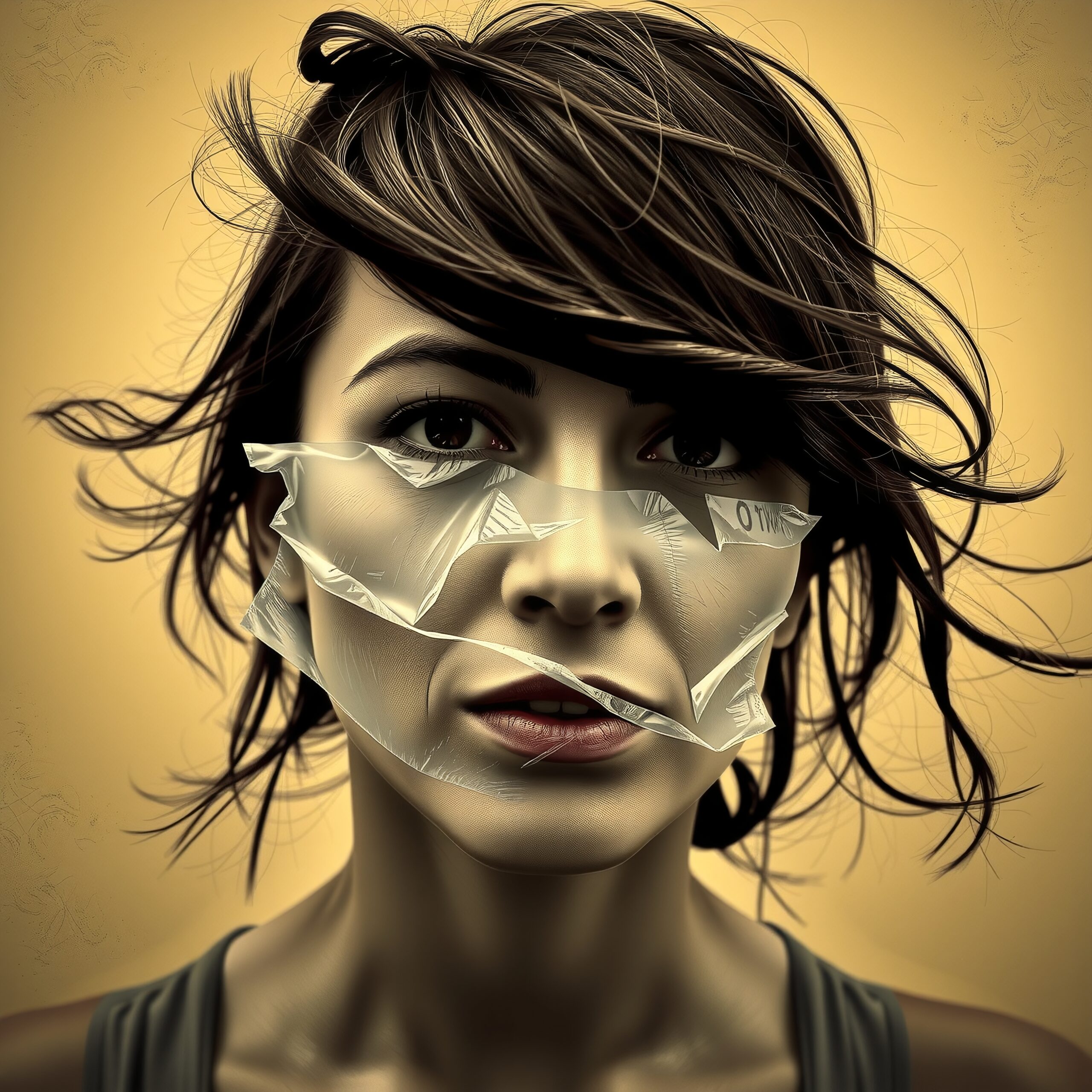 Surreal Portrait of Mysterious Woman