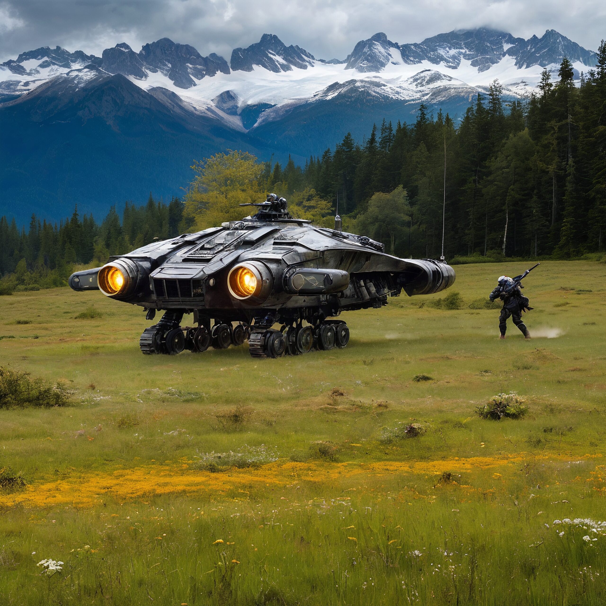 Robotic Explorer in Mountain Meadow