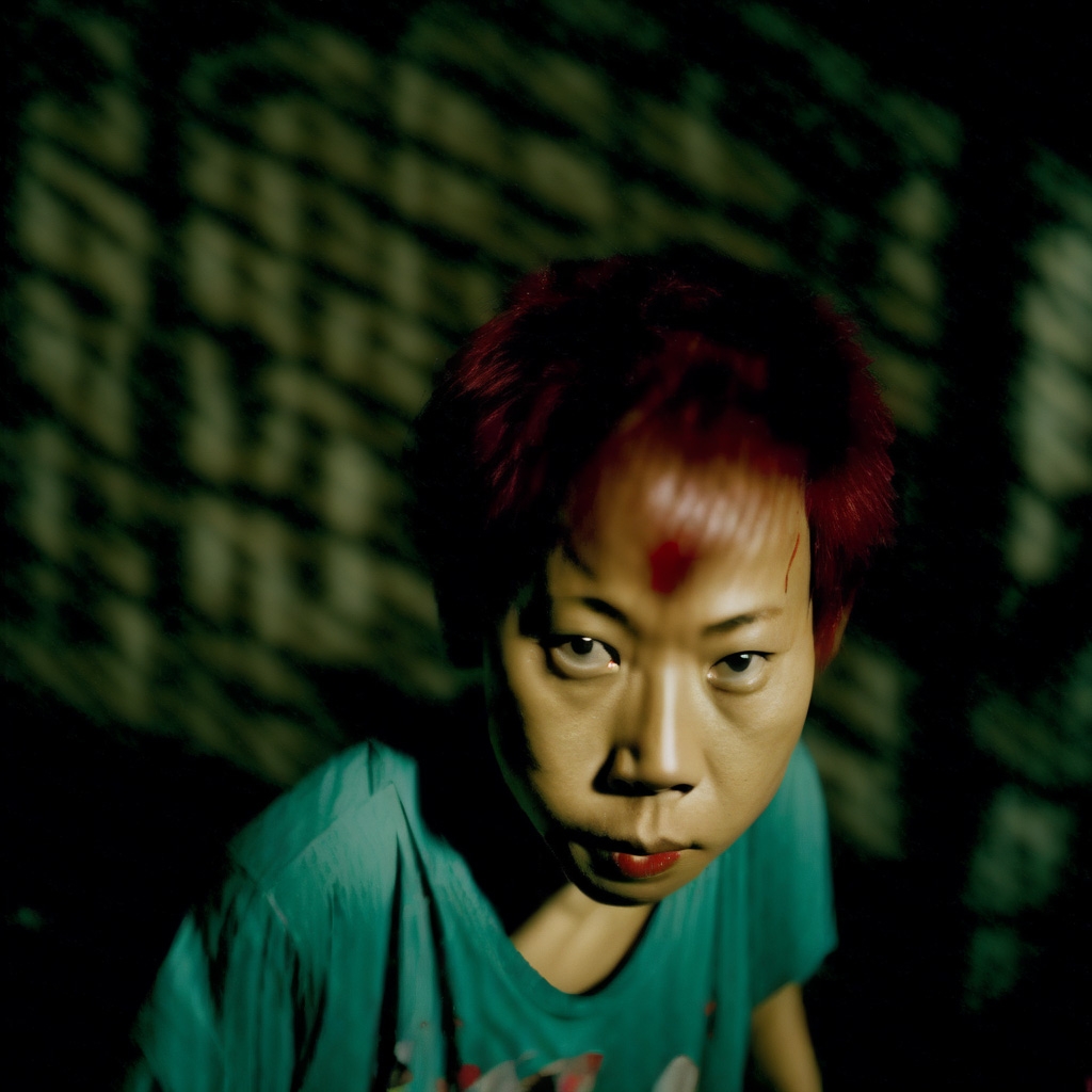 Intense Portrait in Shadowed Light