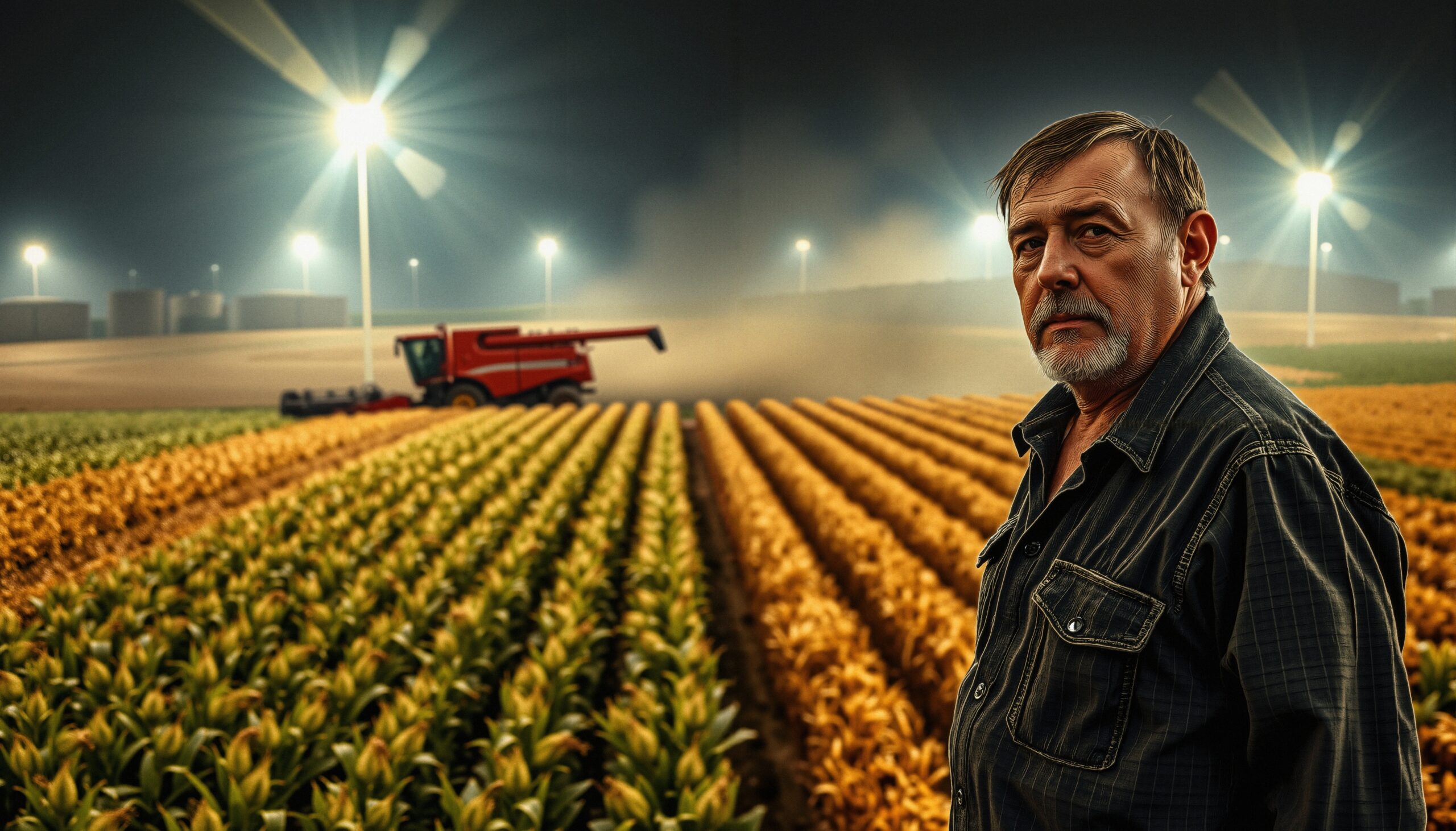 Night Harvest on Open Fields