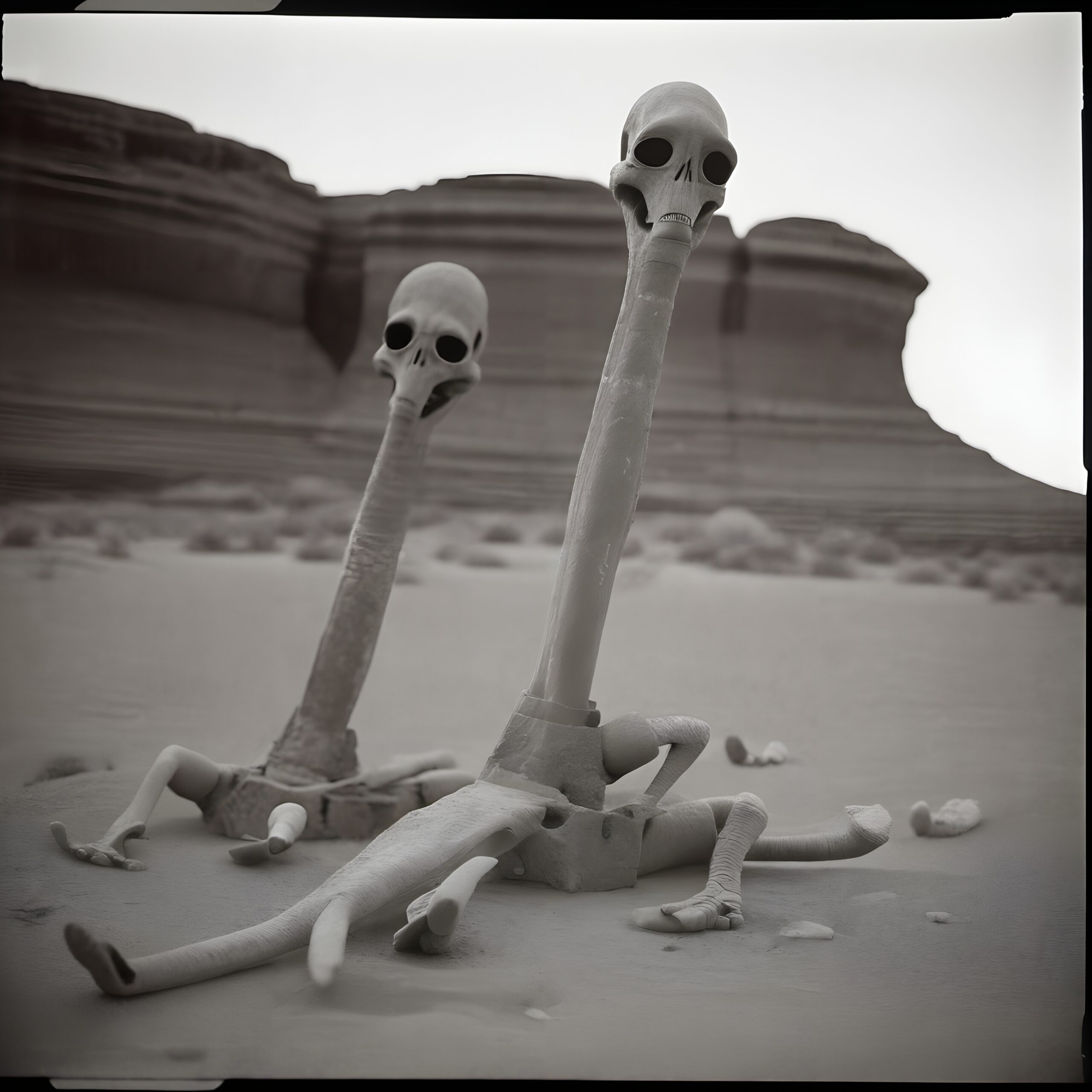 Surreal Desert Skeletons Emerge