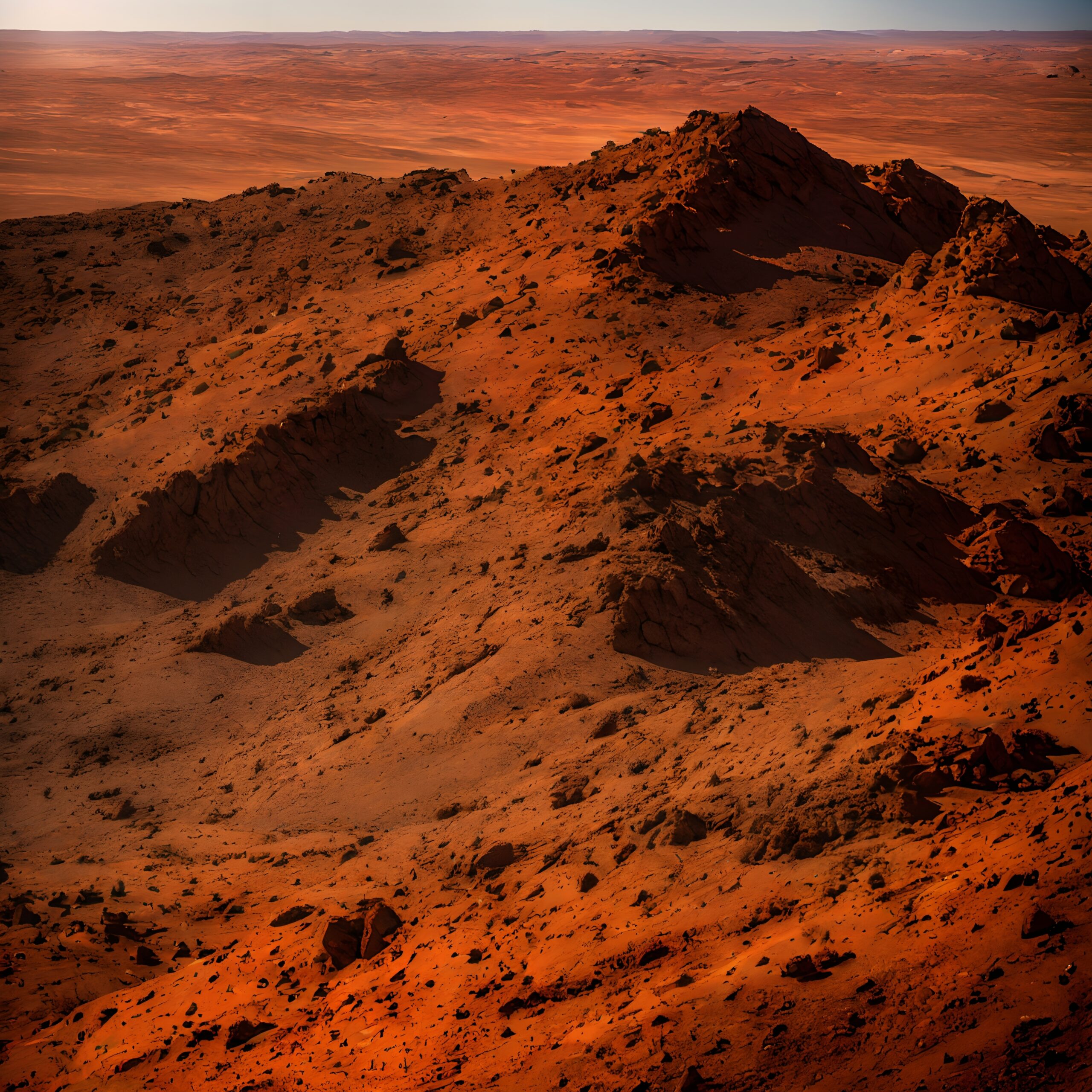 Desolate Desert Landscape View