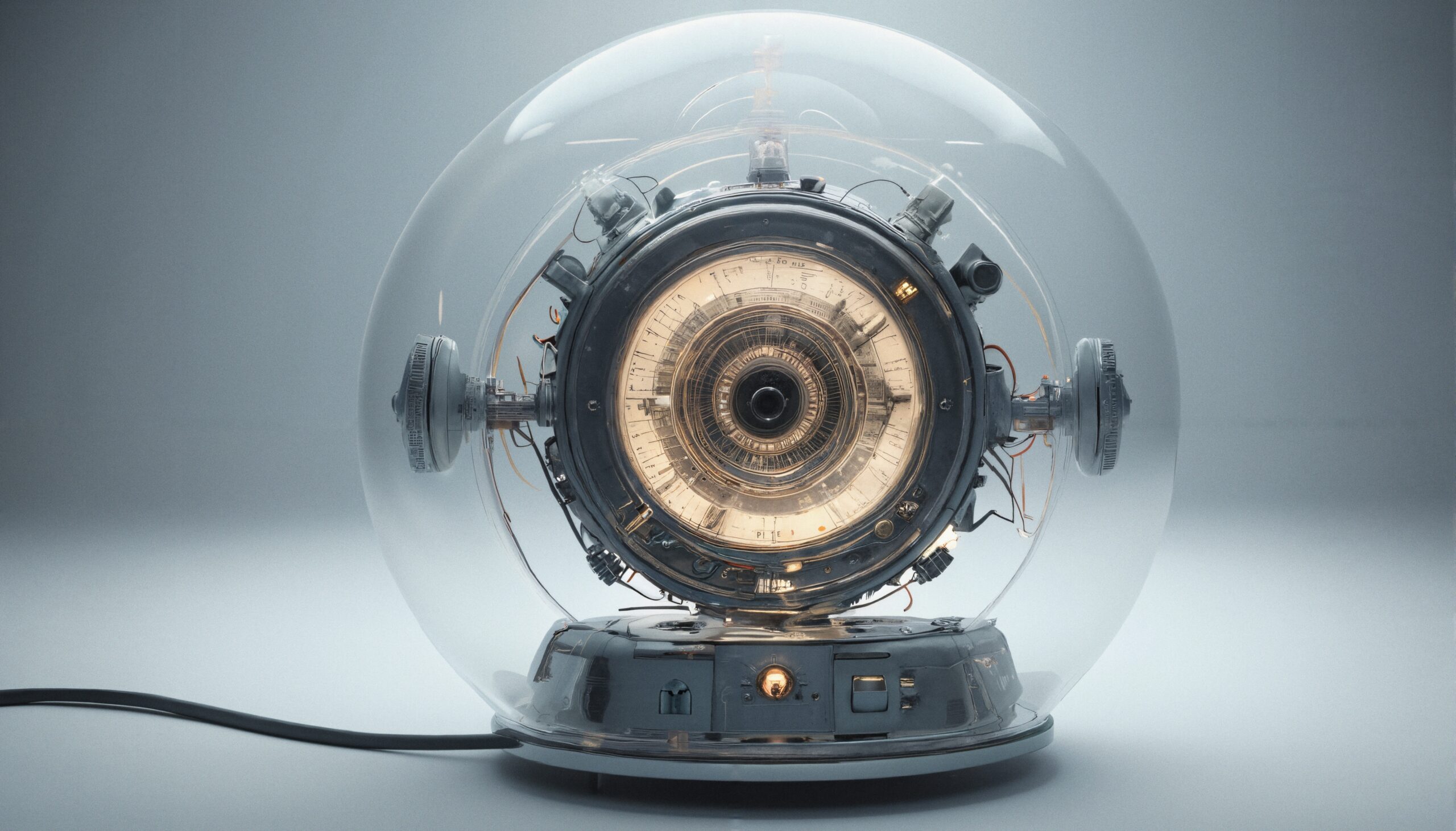 Futuristic Glass Sphere Device