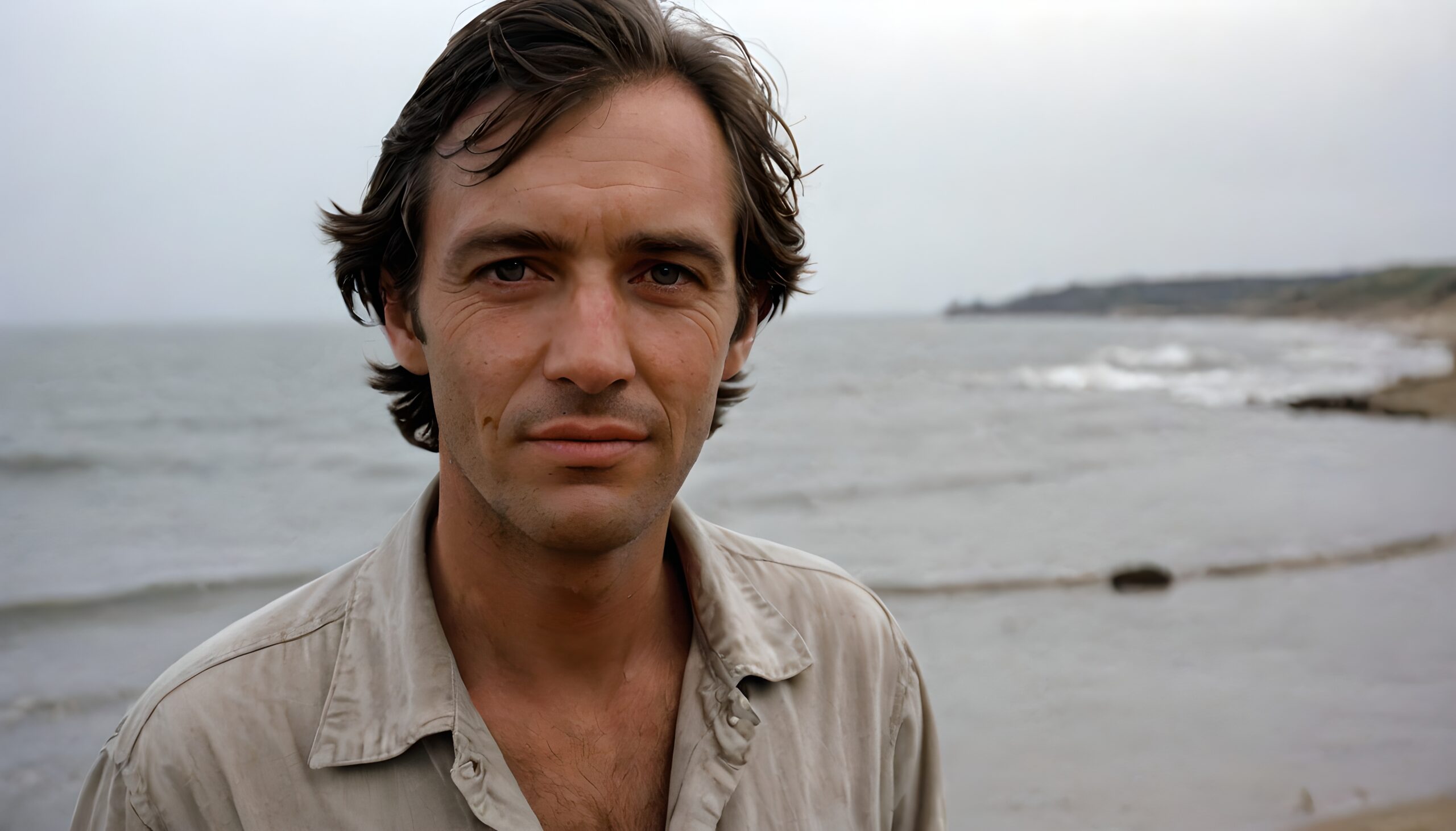 Man Contemplating by the Sea
