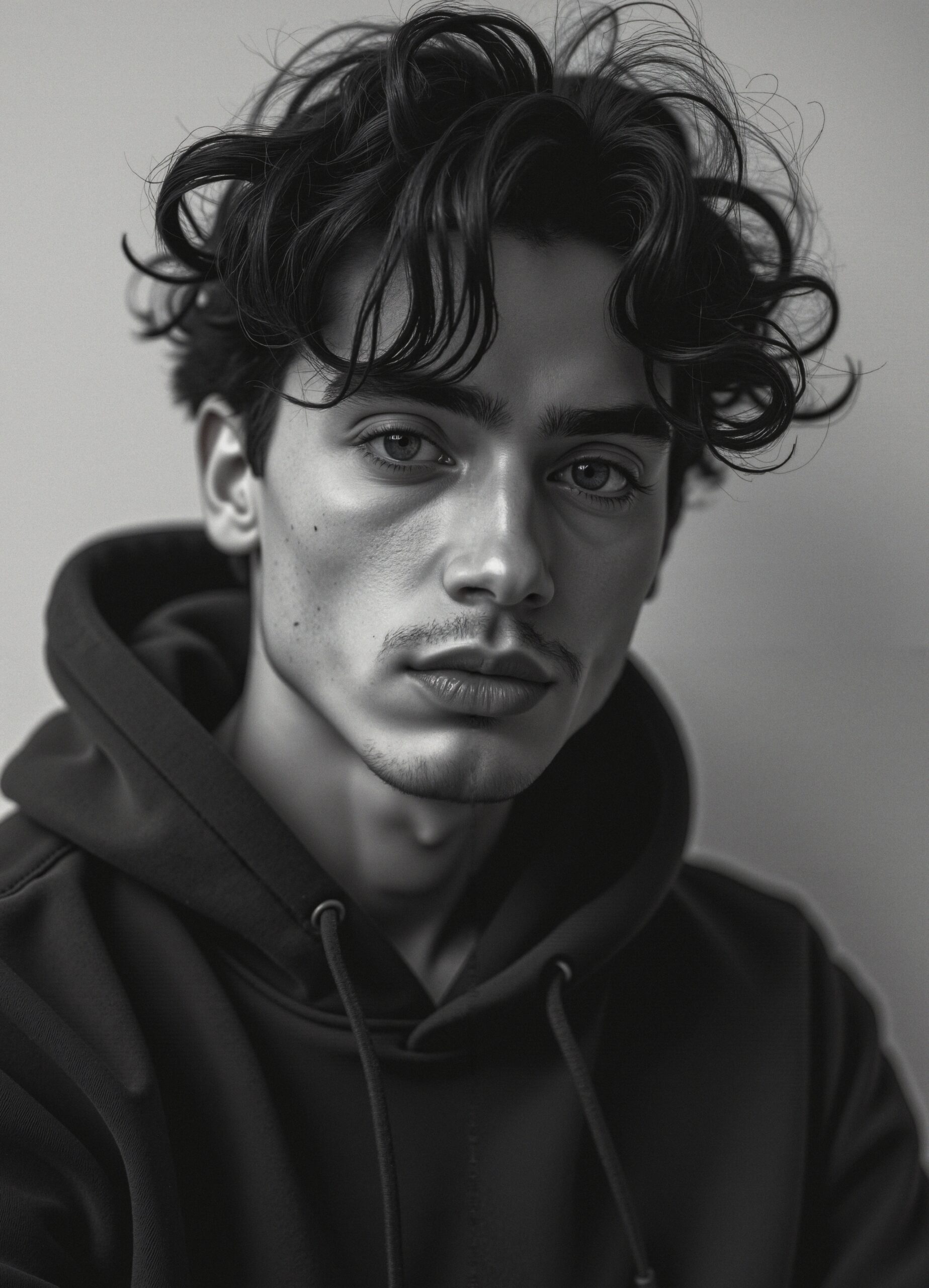 Intense Contemplation in Monochrome