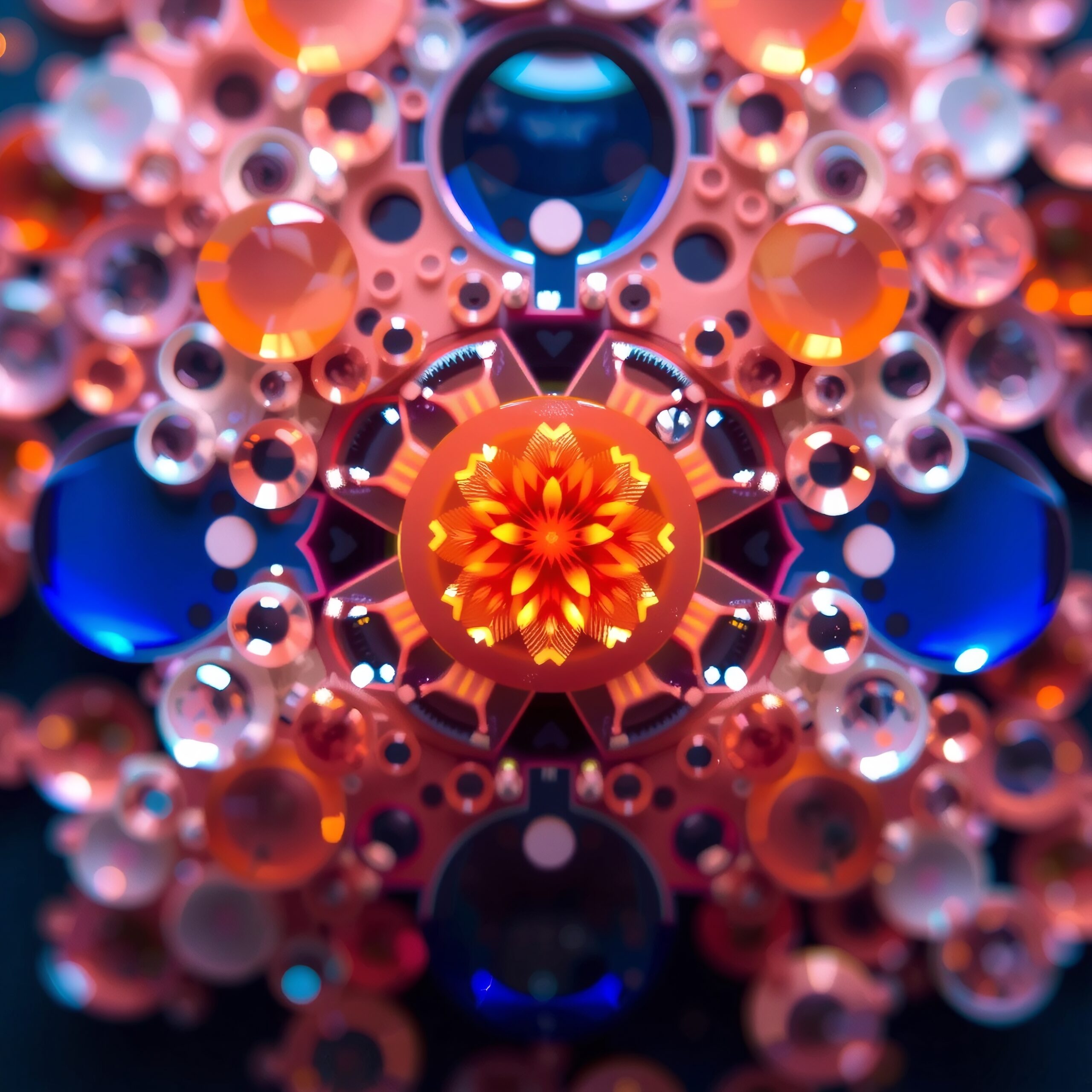 Symmetrical Kaleidoscope Pattern Design