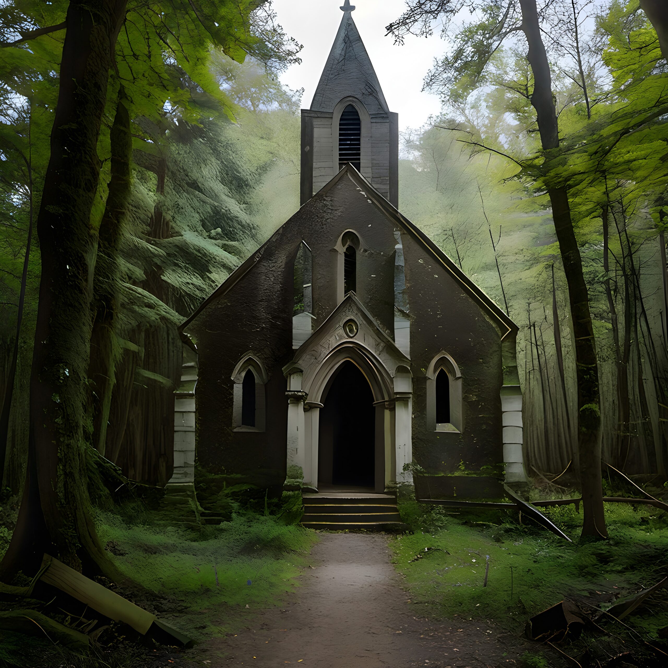 Gothic Chapel in Enchanted Forest