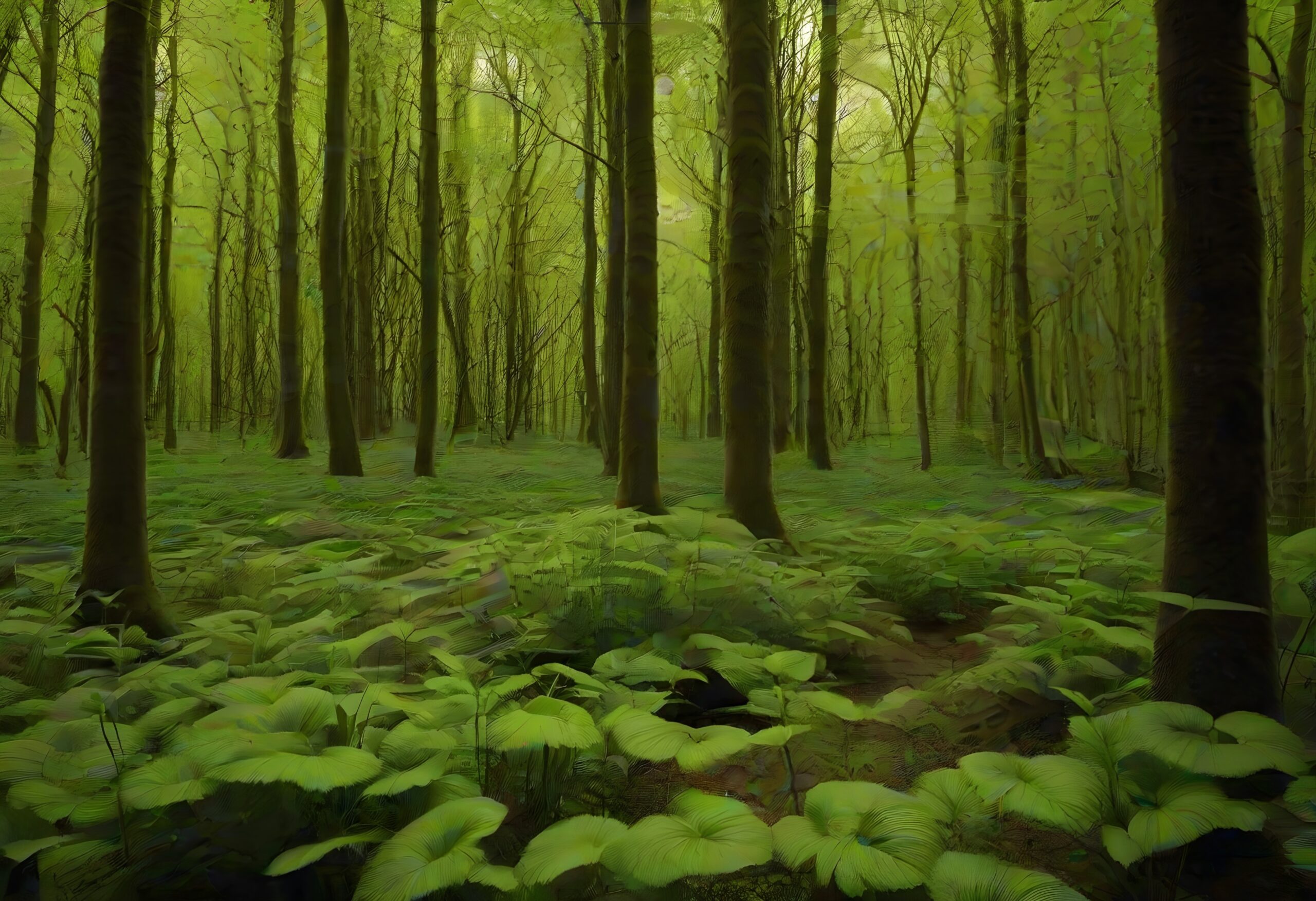 Serene Green Forest Landscape