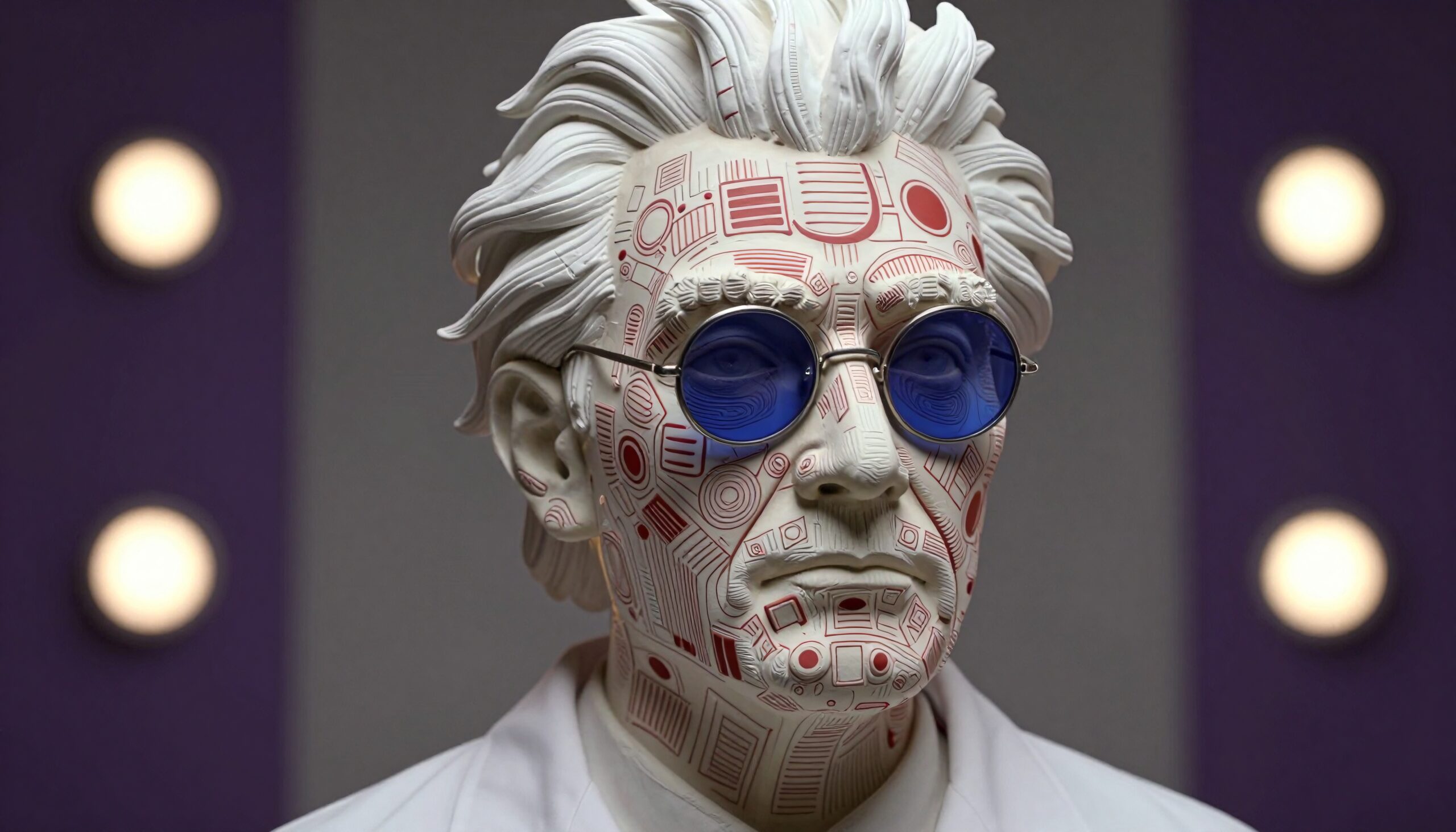 Futuristic Cybernetic Sculptural Portrait