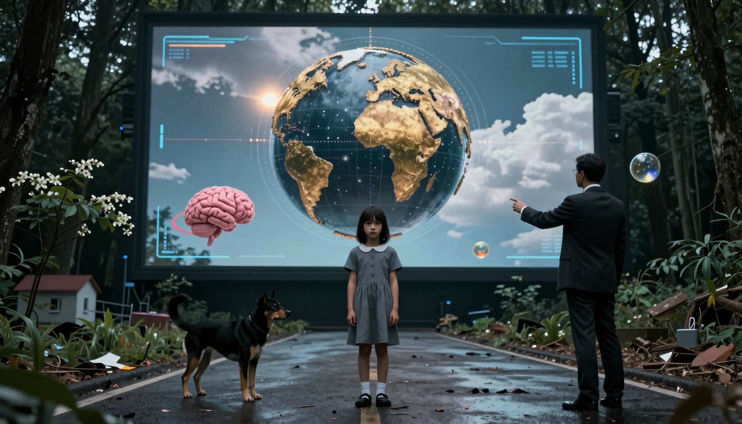 Futuristic Child in Digital World