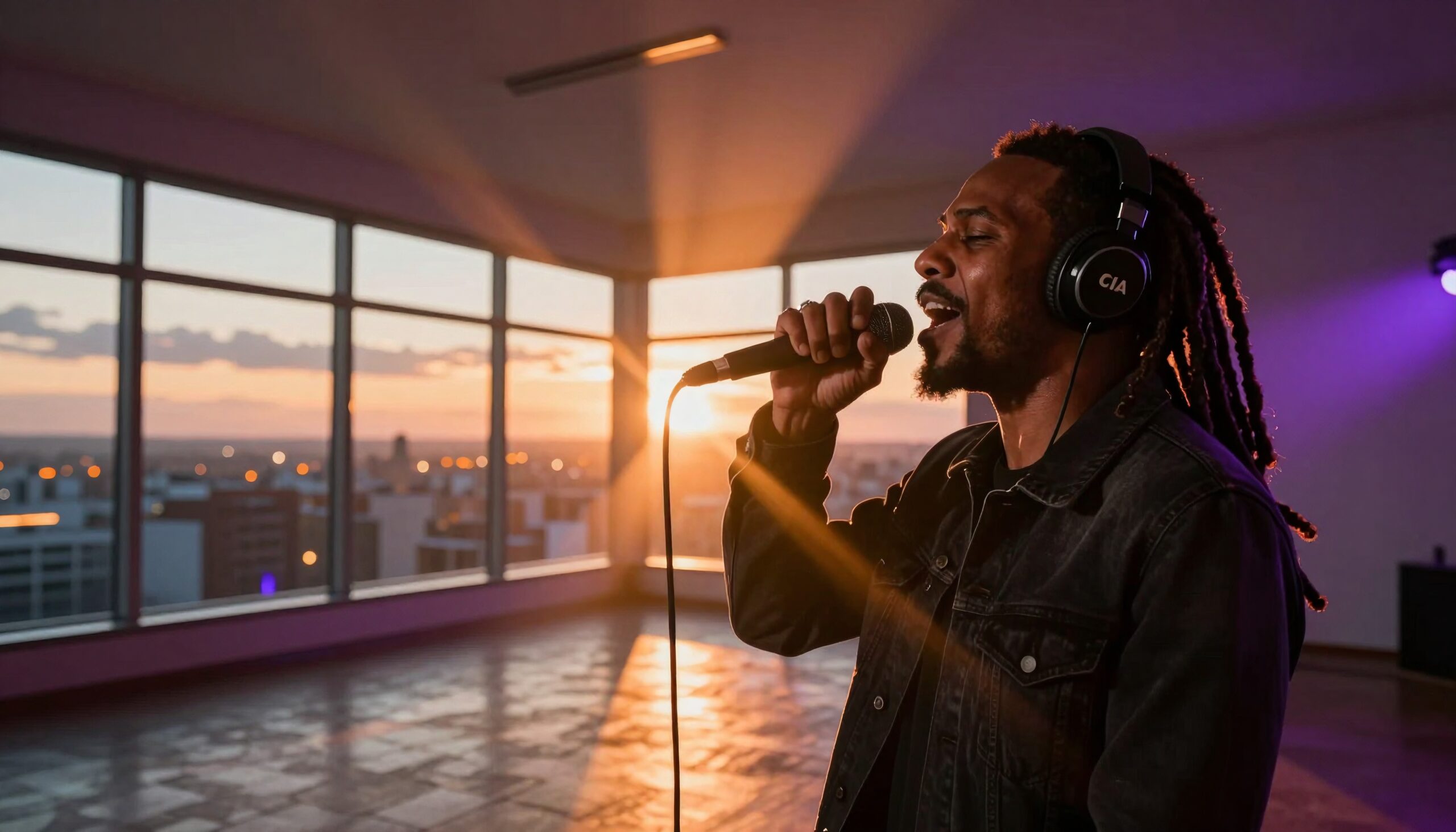 Sunset Performance With Headphones