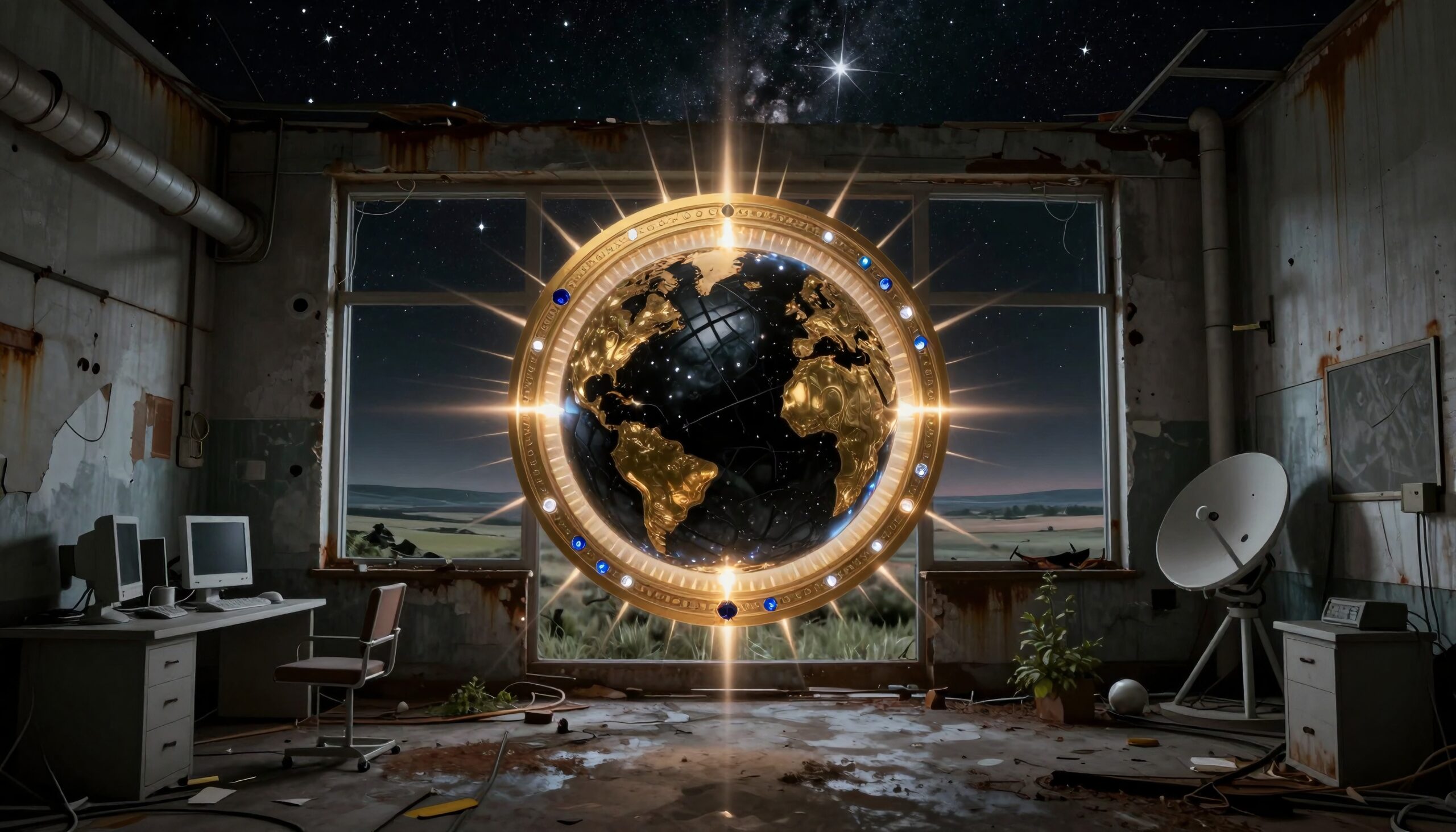 Mystical Globe in Abandoned Room