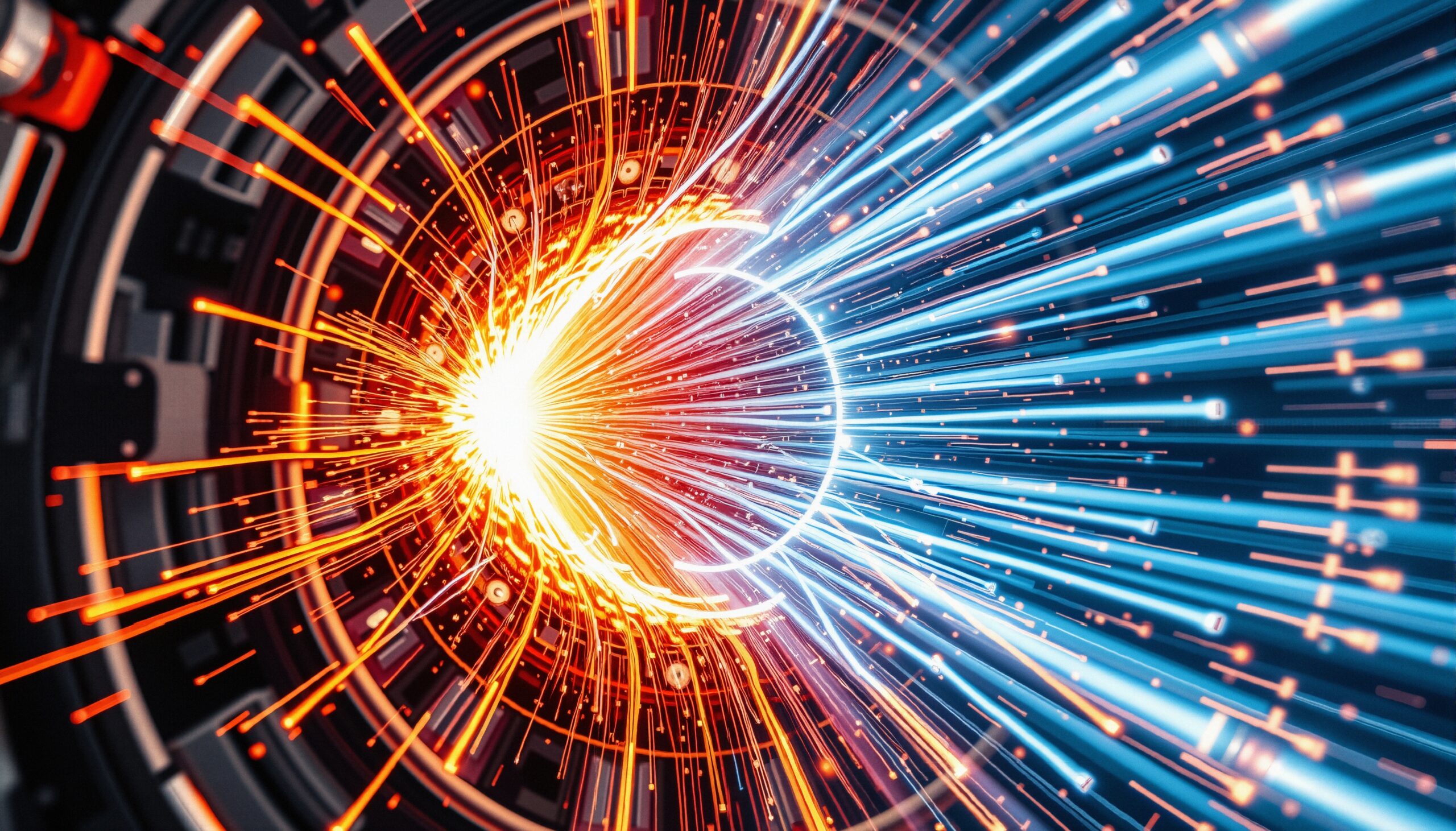 Futuristic Energy Light Tunnel