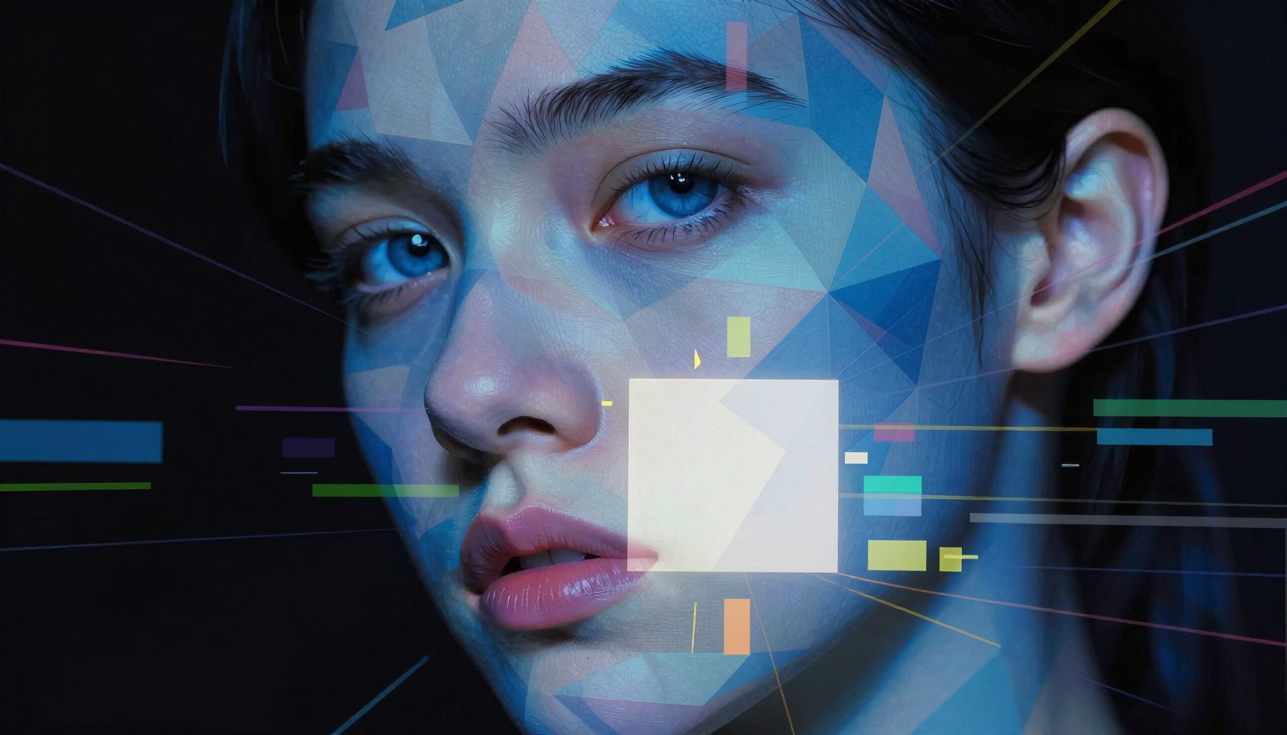 Digital Portrait with Geometric Design