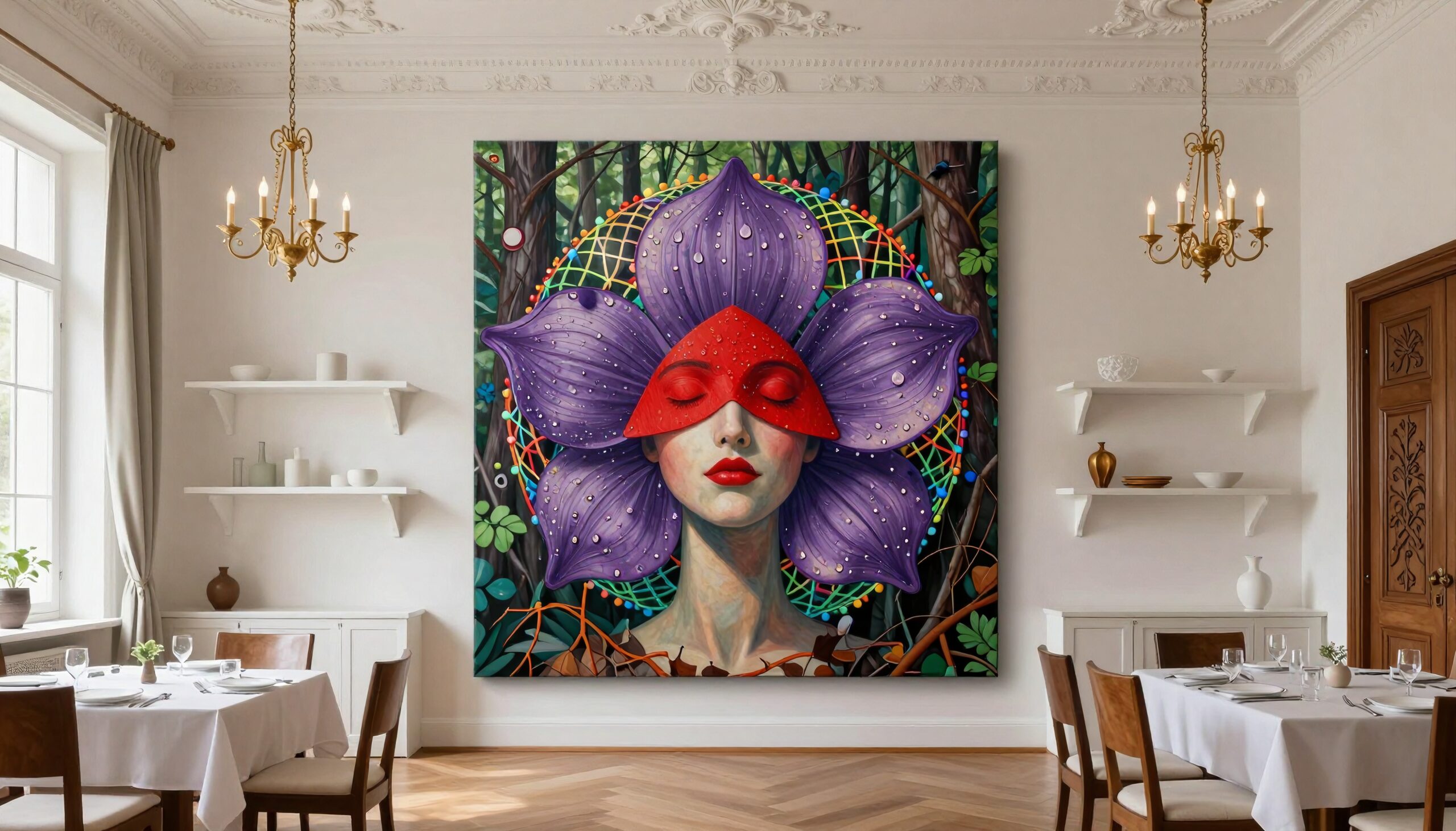 Colorful Surreal Flower Portrait