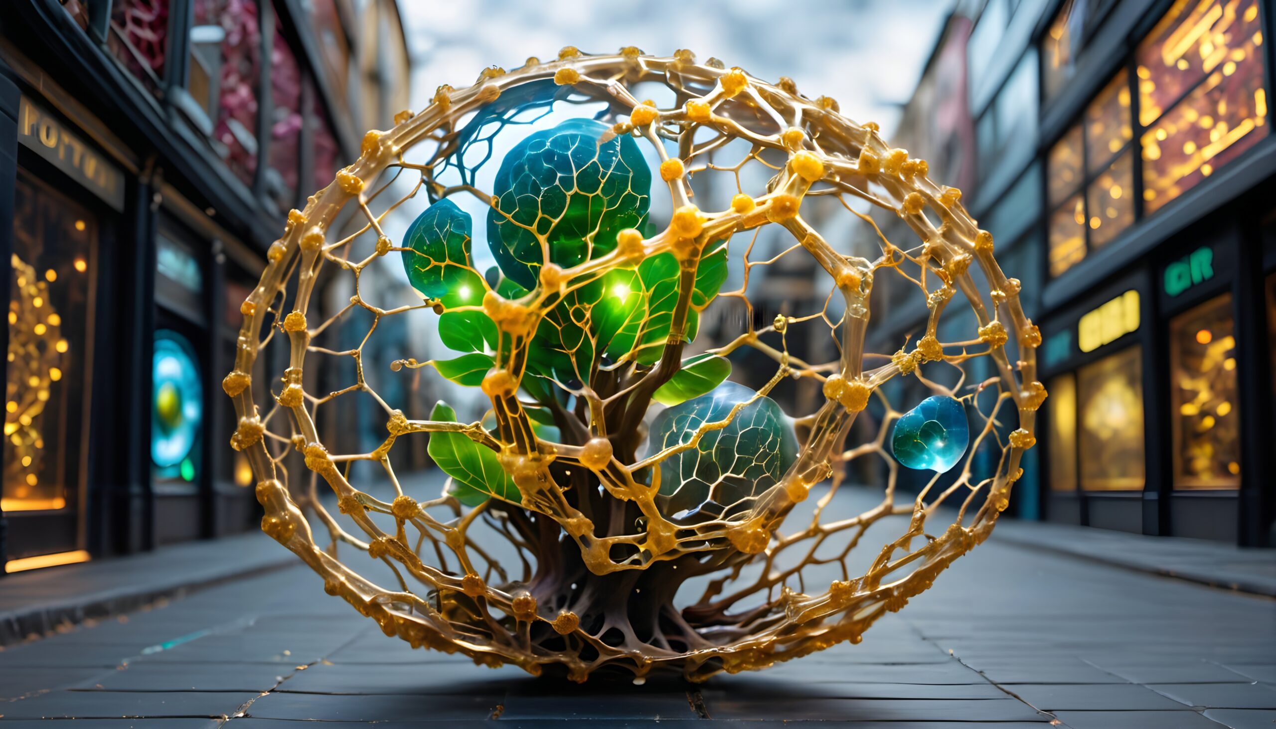 Futuristic Organic Street Sculpture