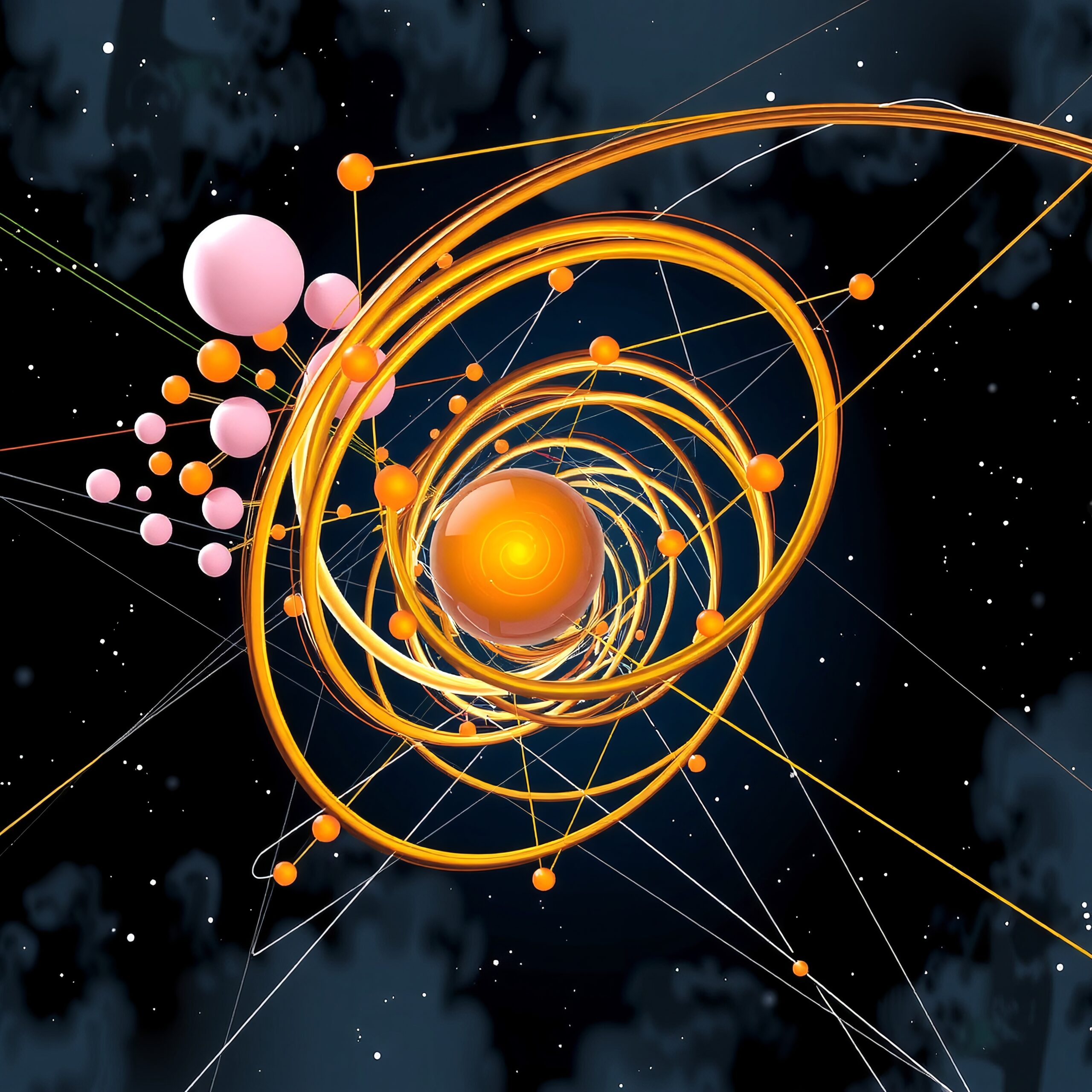 Atomic Particle Orbit Universe Art