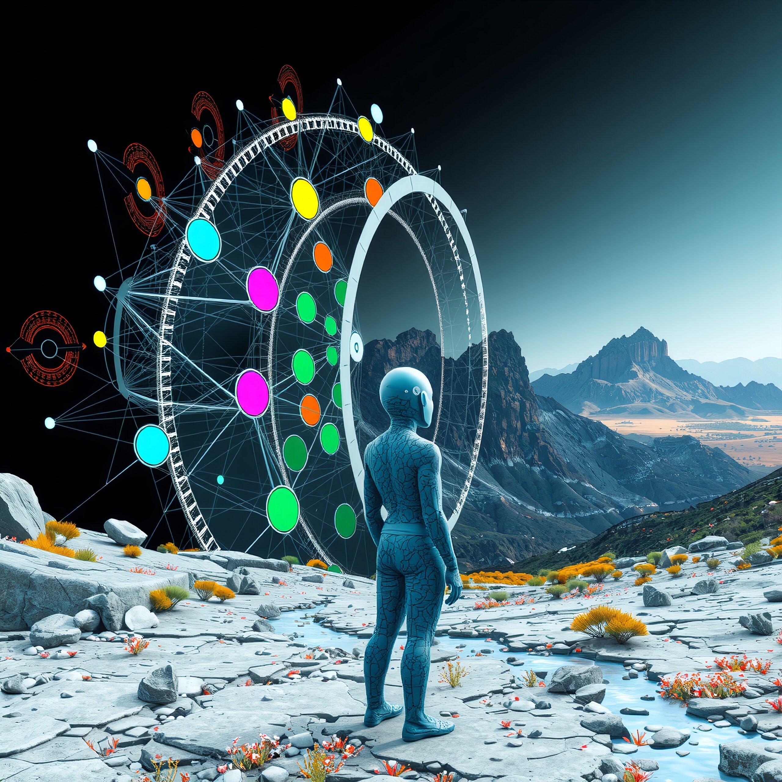 Futuristic Alien Landscape Exploration