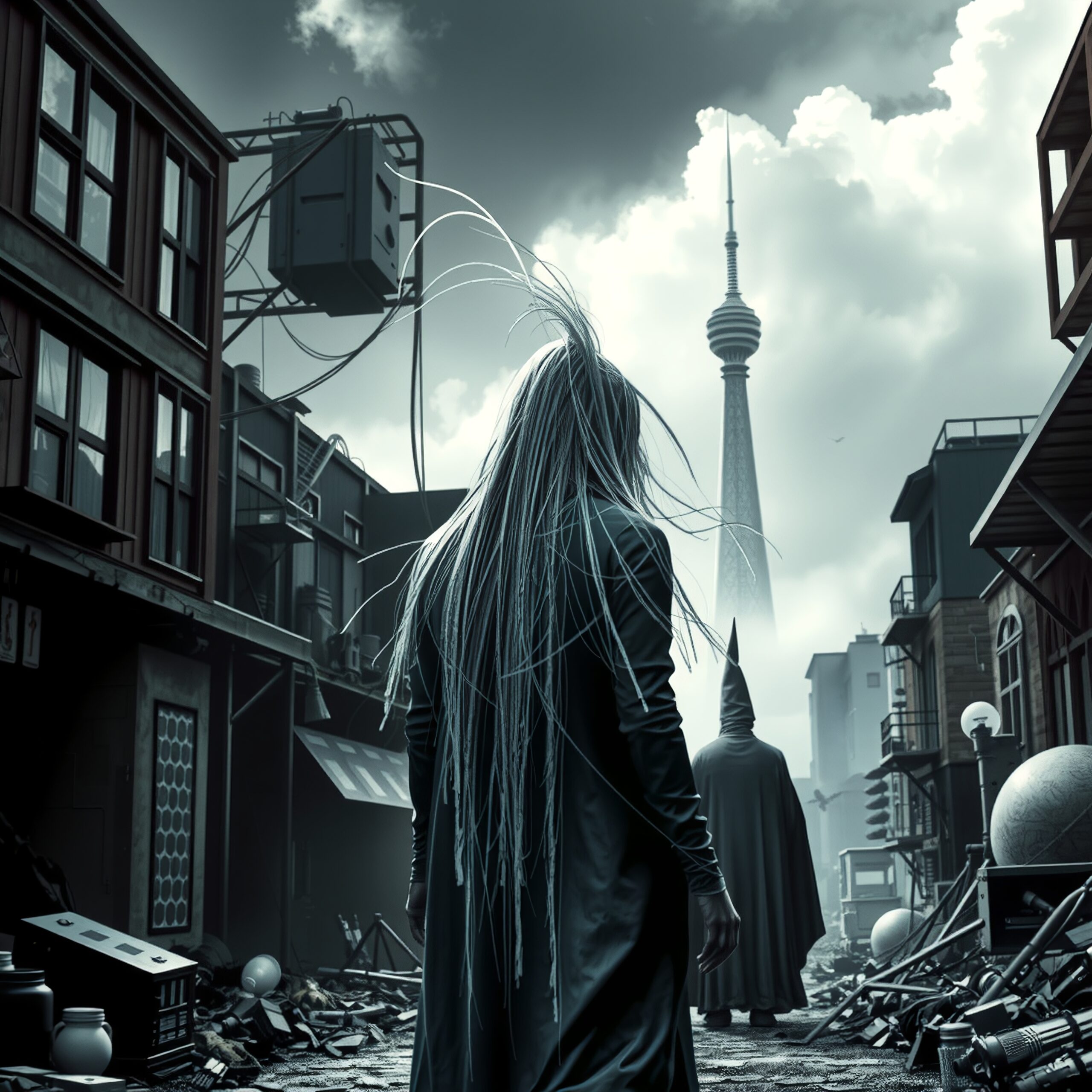 Mysterious Figures In Urban Desolation