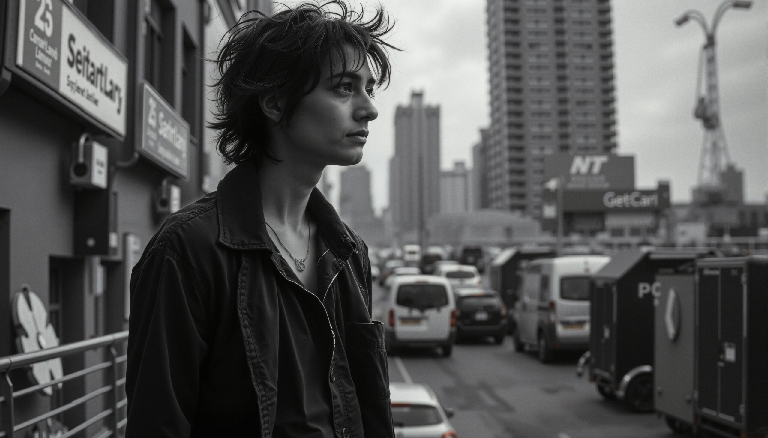 Urban Contemplation in Gray Tones