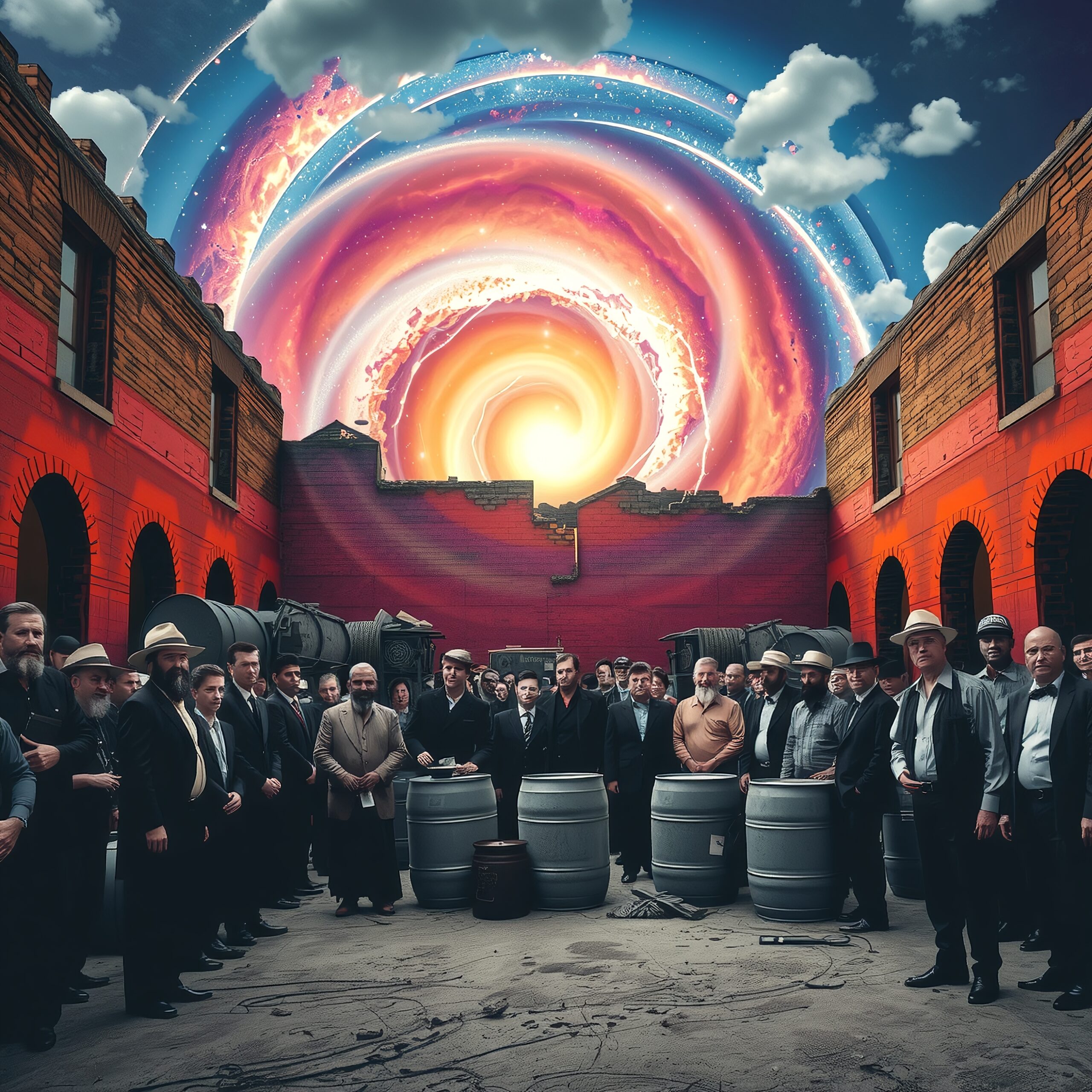 Cosmic Alleyway Gathering Scene