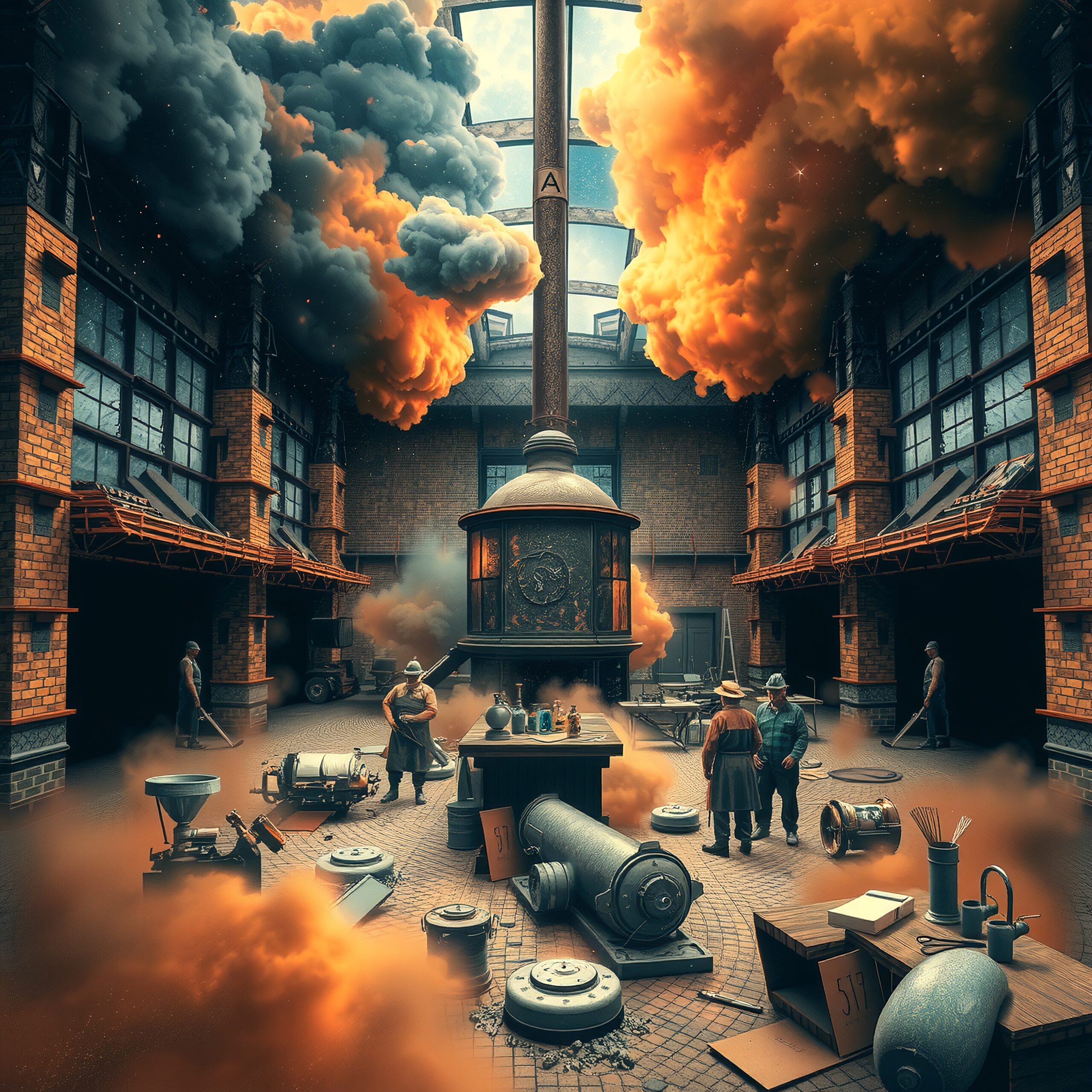 Industrial Revolution Factory Interior