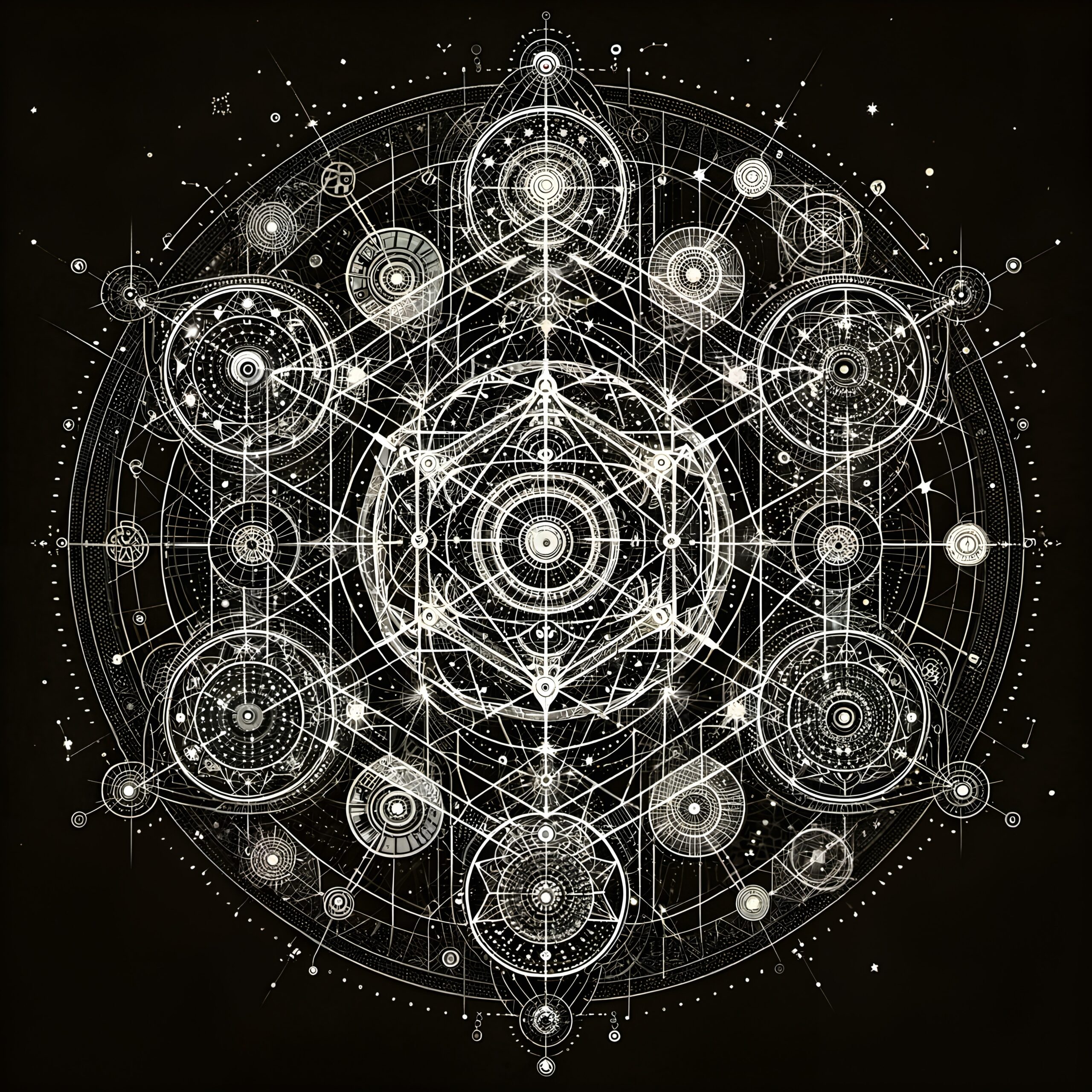 Intricate Celestial Geometric Mandala Design