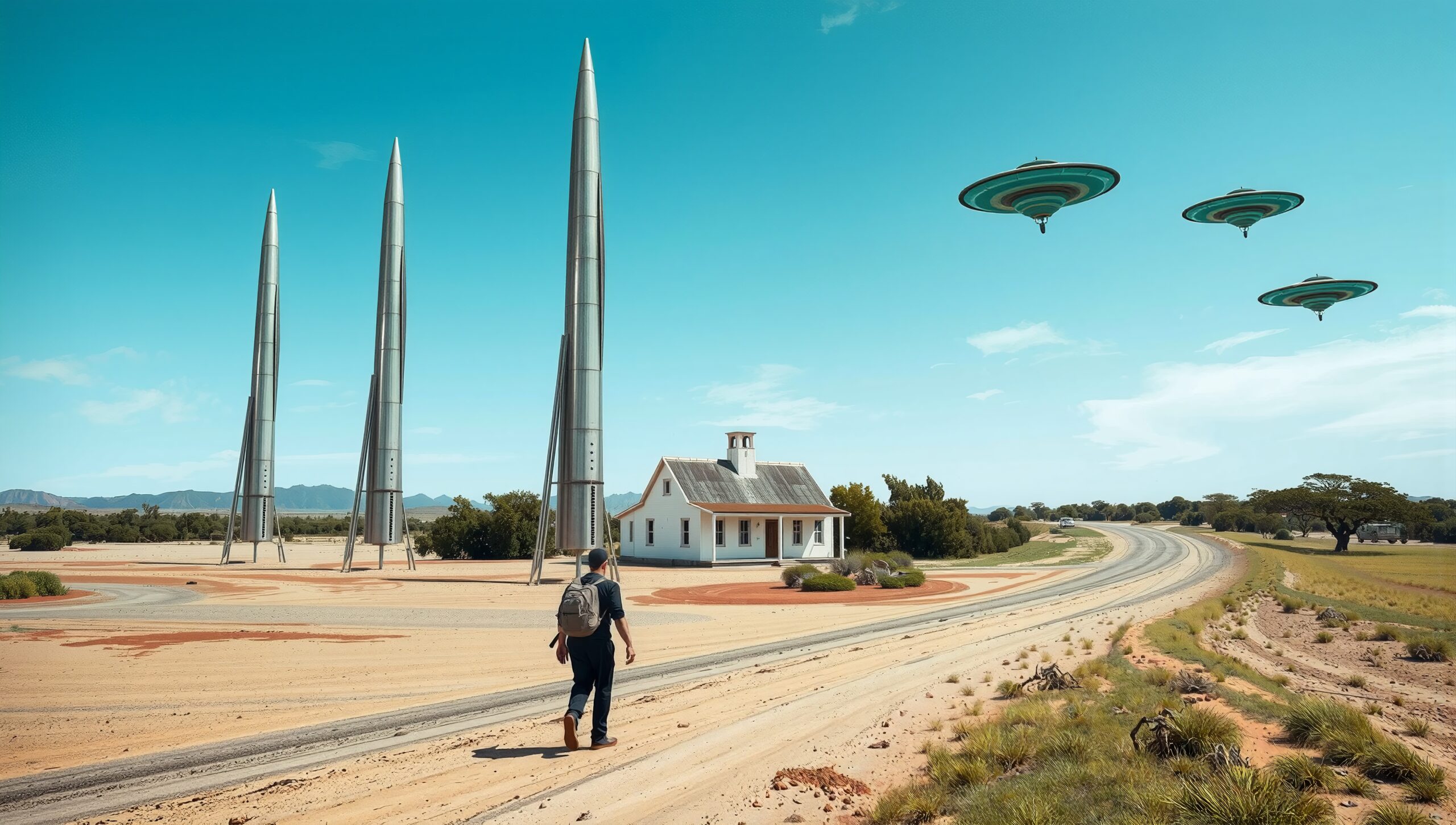 Retro Space Exploration Landscape