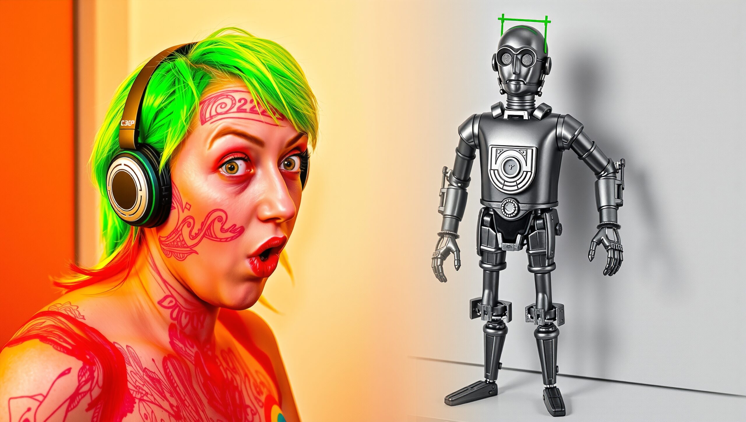 Colorful Expression Meets Metallic Wonder