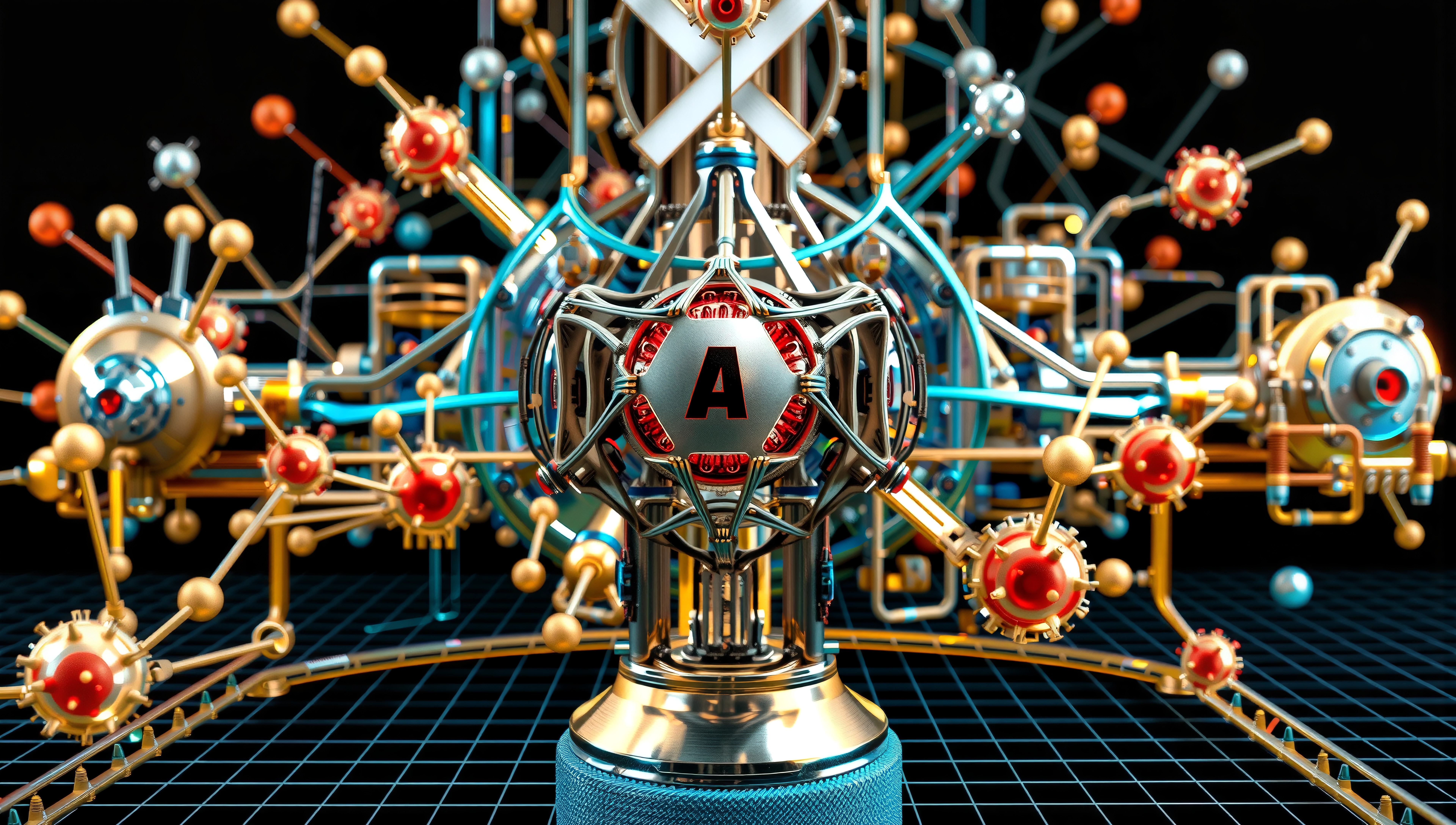 Intricate Metallic Network Design